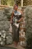 Gold Pristine Draped Maxi Dress sold by JLUXLABEL