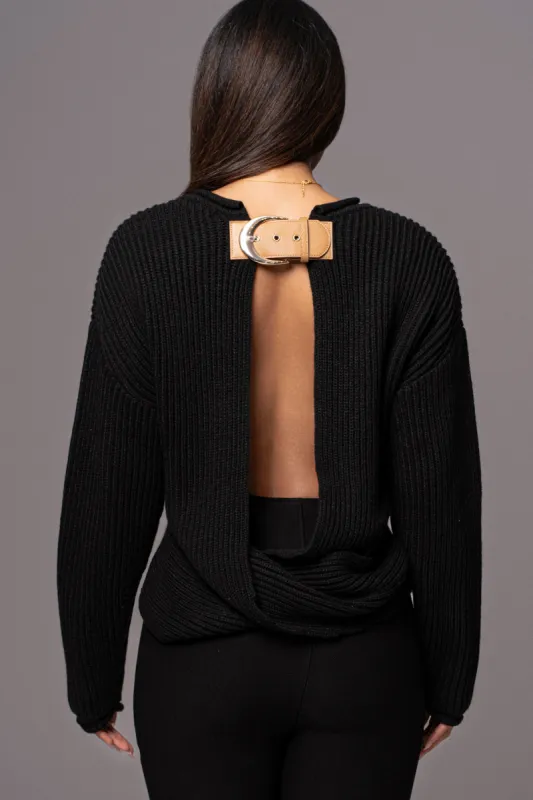 Black Shay Ribbed Long Sleeve Top sold by JLUXLABEL