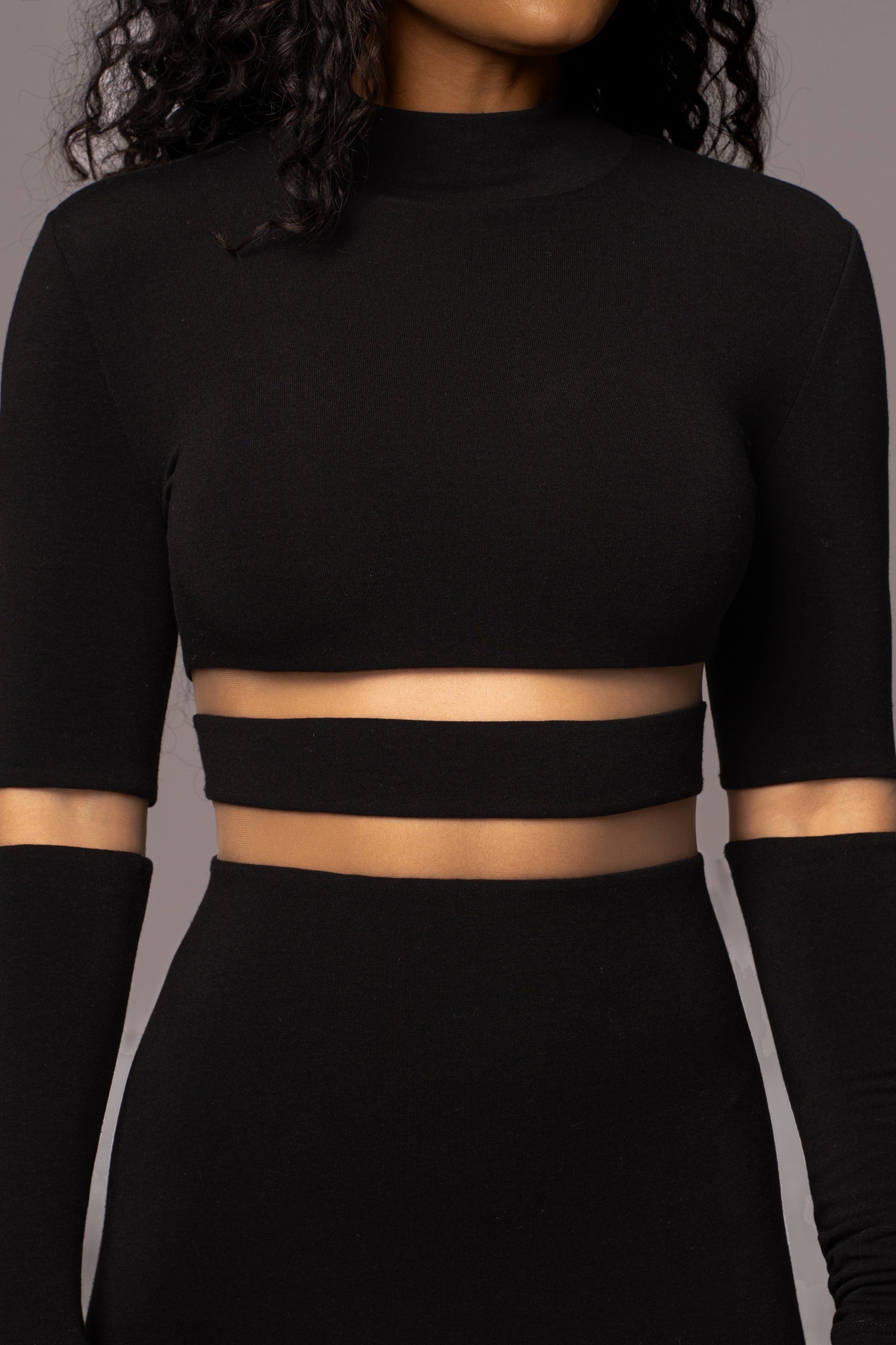 Noir The One Mock Neck Midi Dress sold by JLUXLABEL product image thumbnail 5