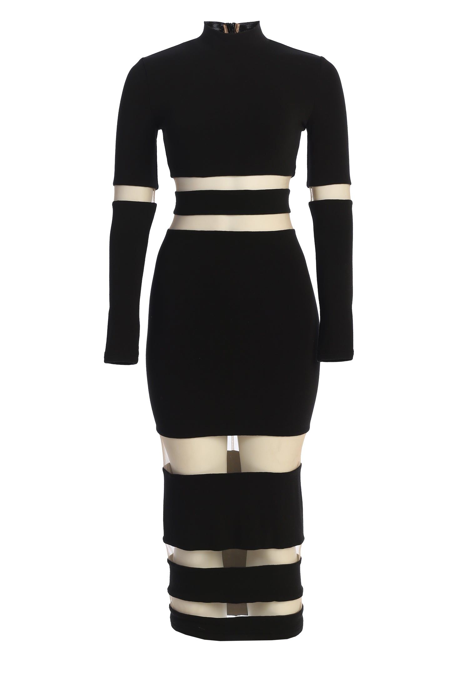 Noir The One Mock Neck Midi Dress sold by JLUXLABEL product image thumbnail 2