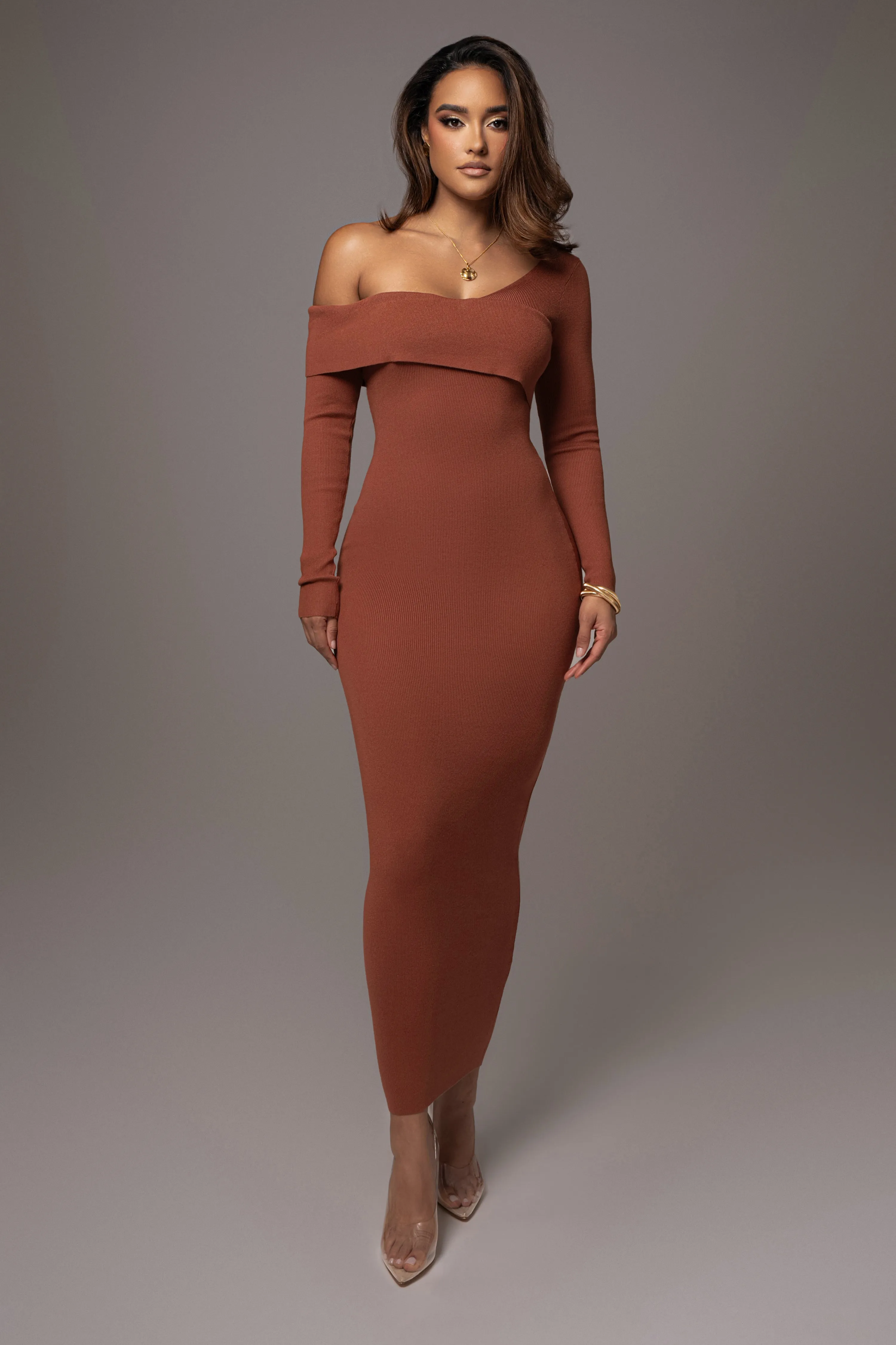 Rust Harper Knit Maxi Dress sold by JLUXLABEL product image thumbnail 4