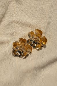 Gold Floral Bliss Earrings sold by JLUXLABEL