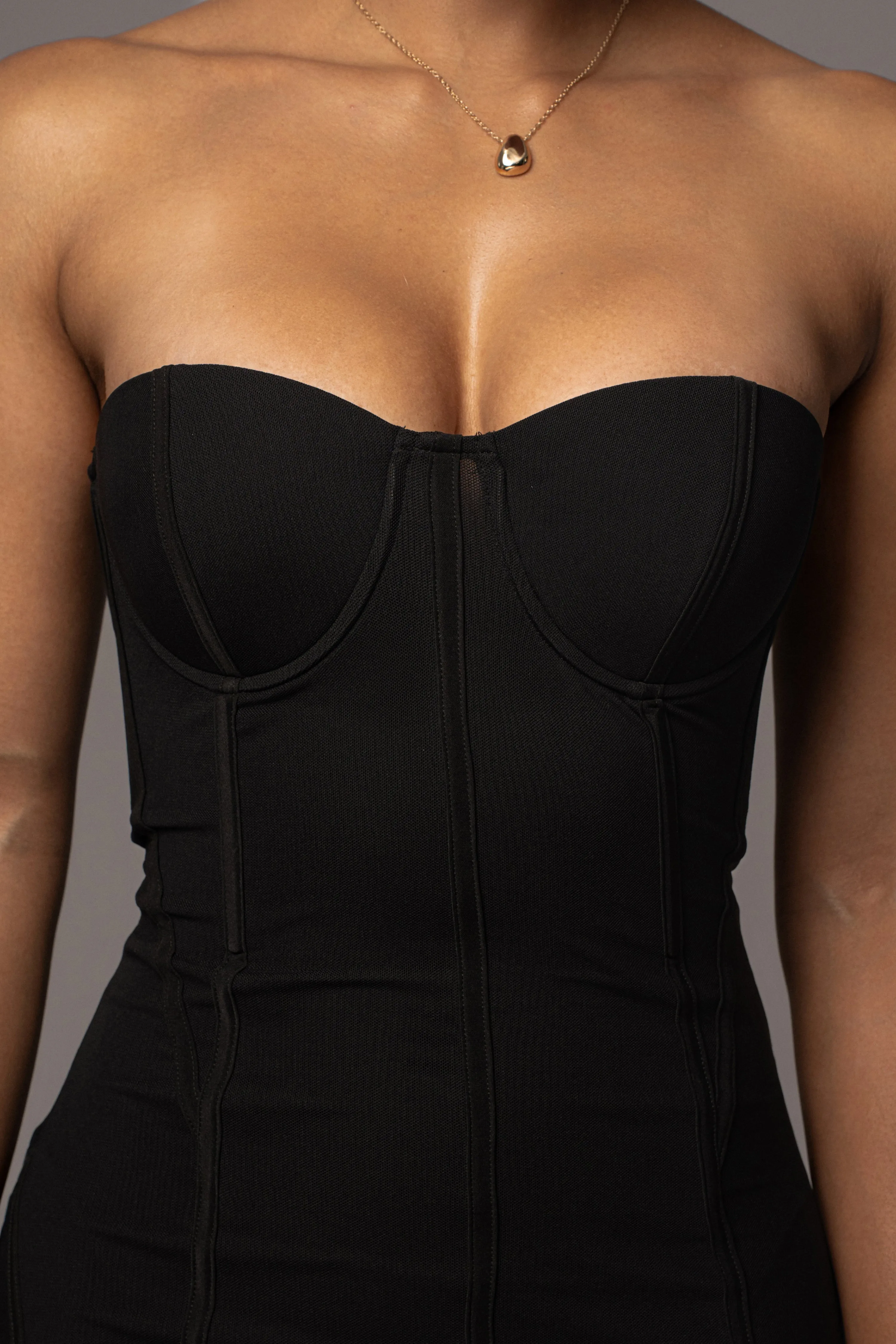 Black Escape Mesh Midi Dress sold by JLUXLABEL product image thumbnail 2