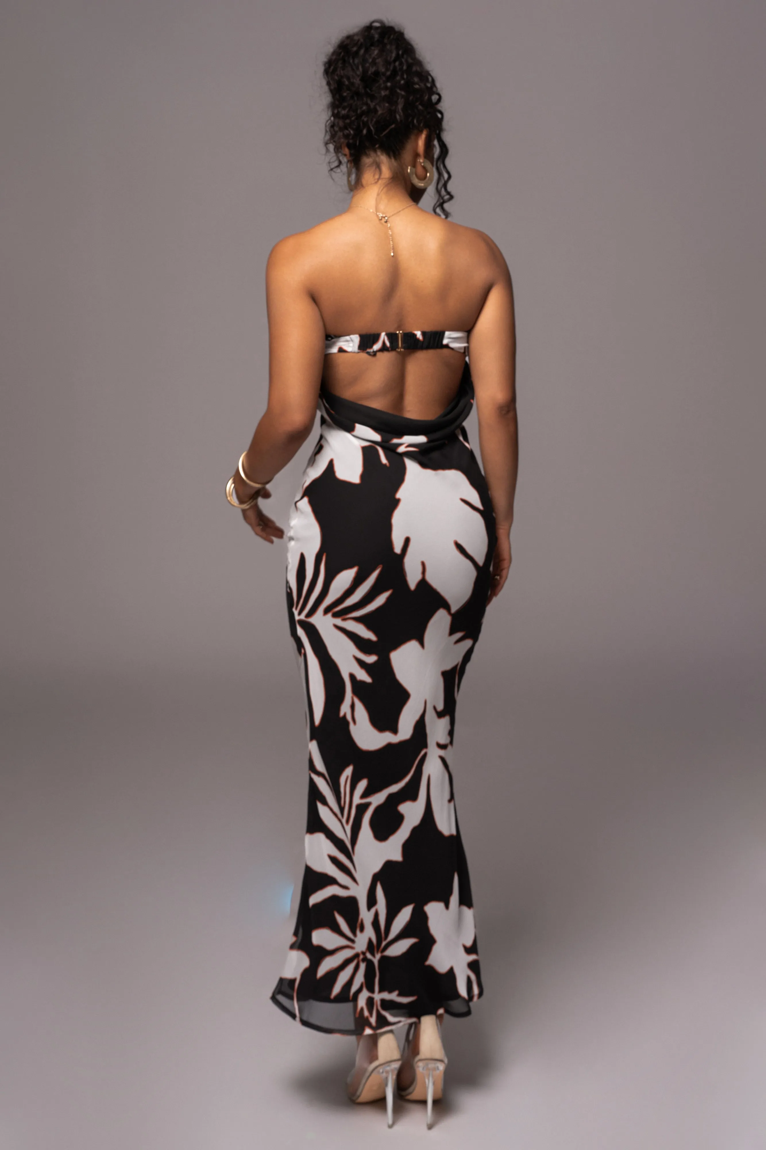 Ivory Floral Break Free Strapless Maxi Dress sold by JLUXLABEL product image thumbnail 2