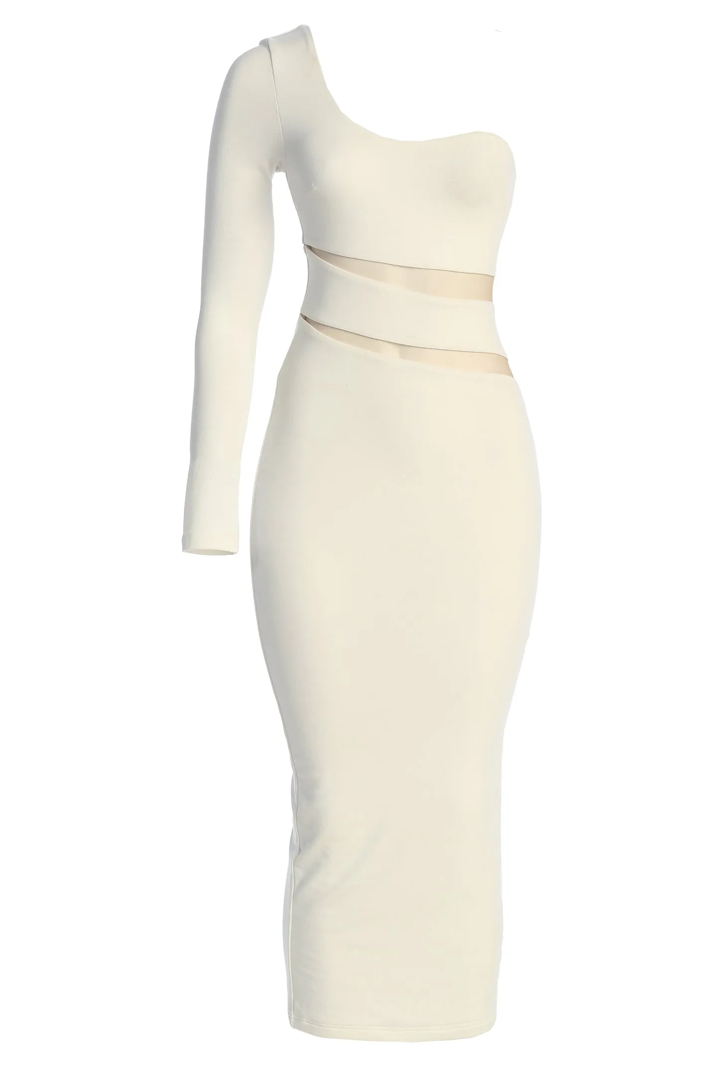 Ivory Chase The Night One Shoulder Dress sold by JLUXLABEL product image thumbnail 3
