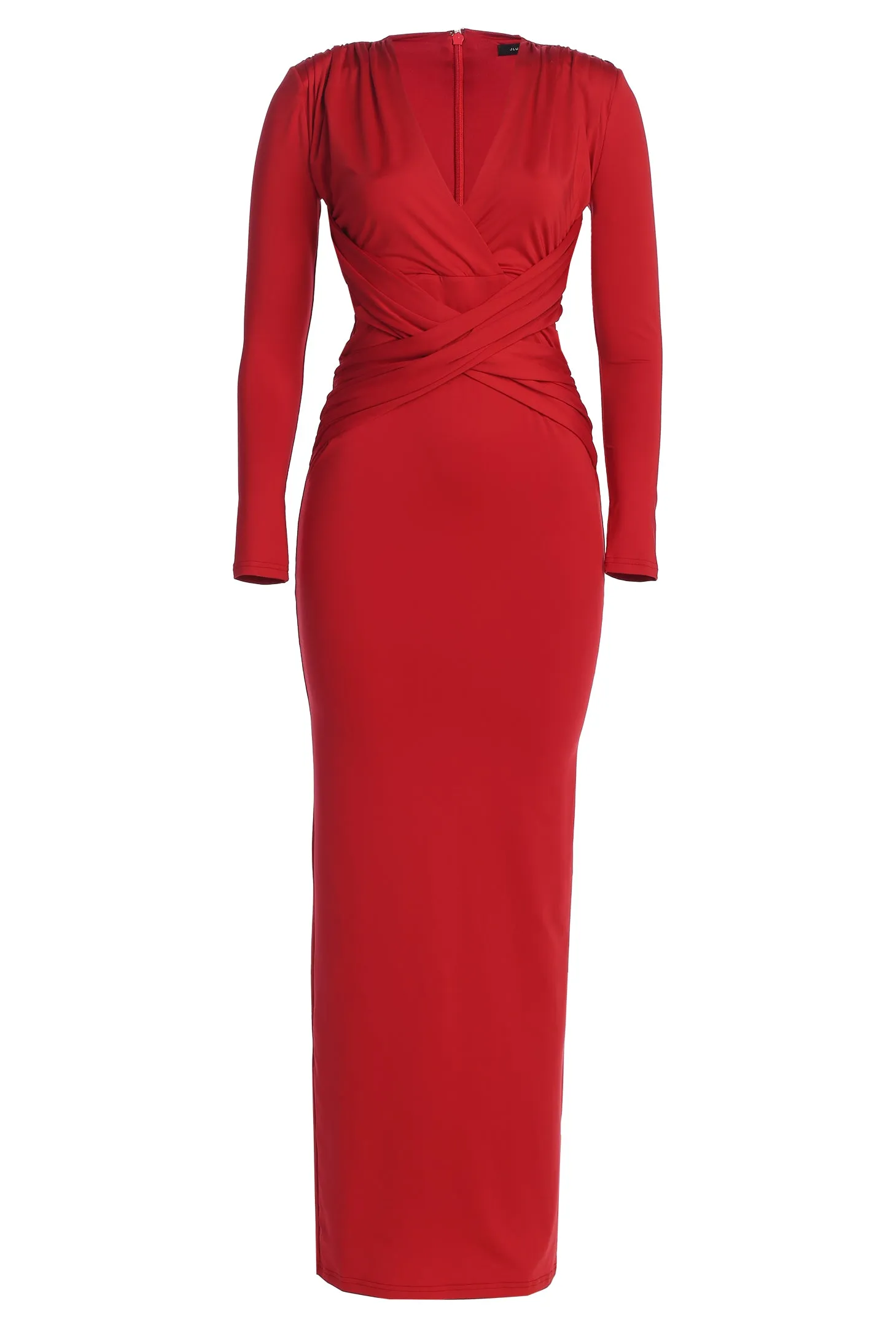 Red Rowan Plunge Maxi Dress sold by JLUXLABEL product image thumbnail 2