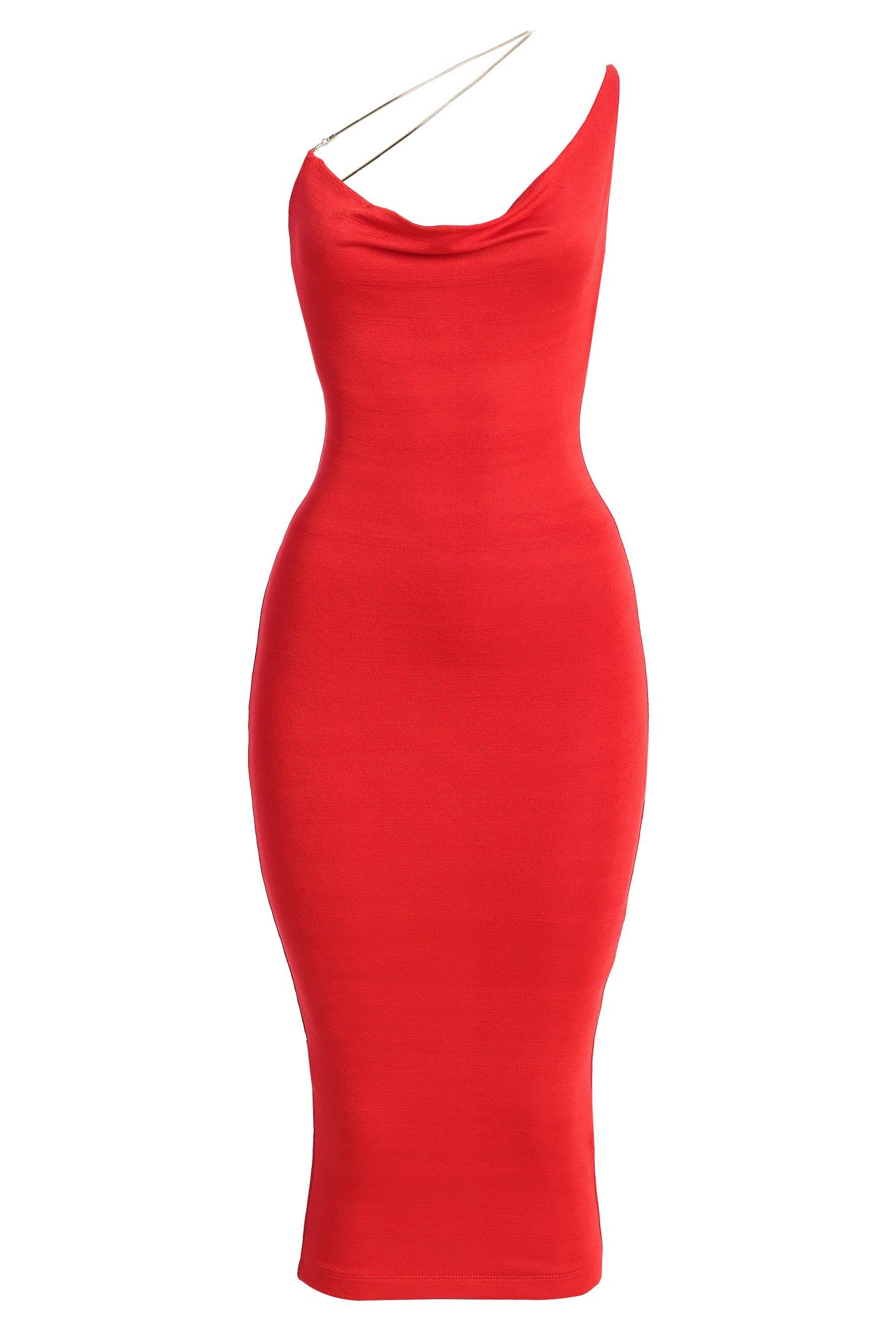 Red Modern Muse Midi Dress sold by JLUXLABEL product image thumbnail 3
