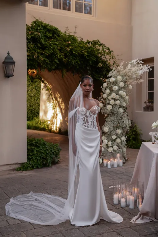 Ivory Infinite Love Satin Gown sold by JLUXLABEL