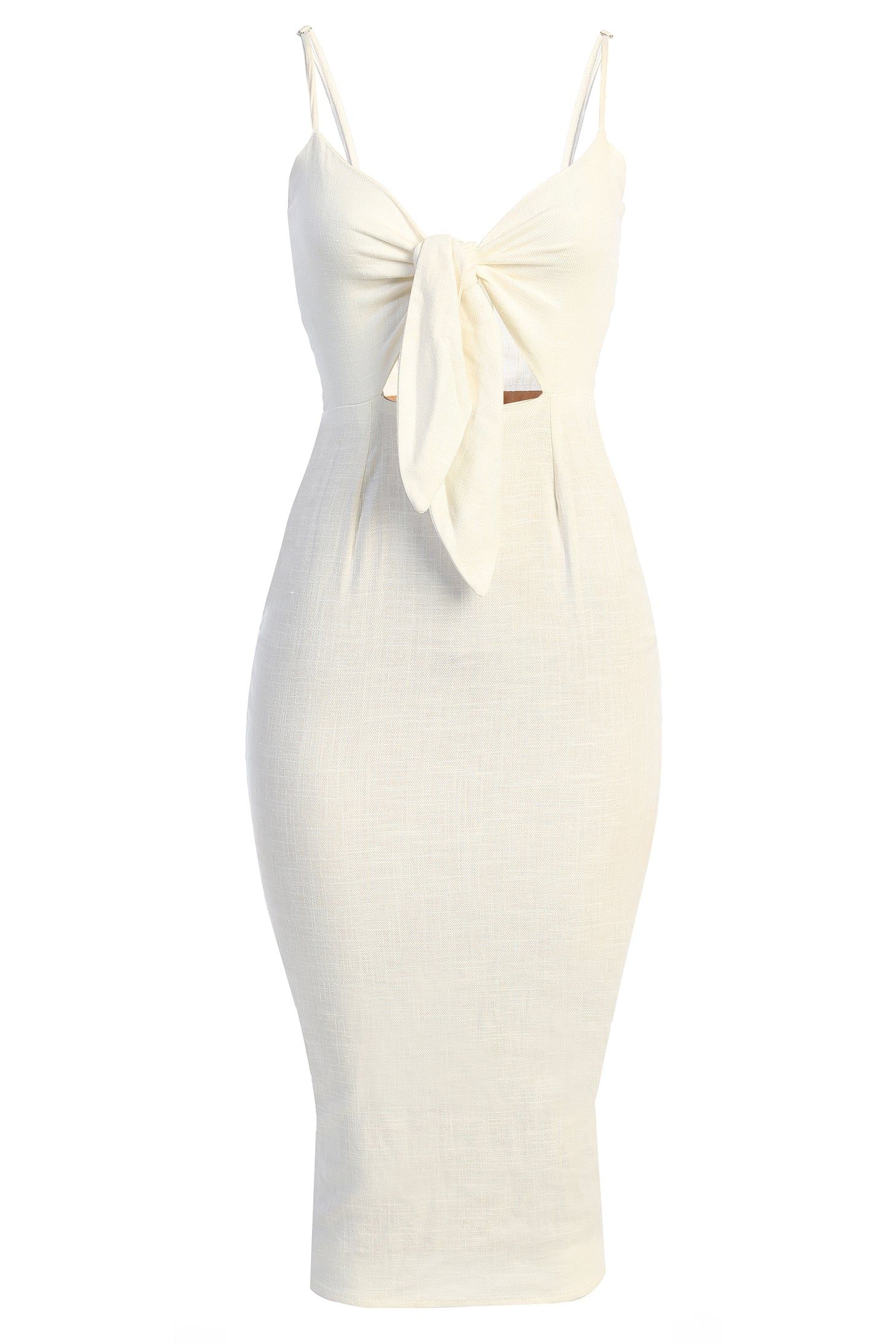 Ivory Dolores Linen Dress sold by JLUXLABEL product image thumbnail 5