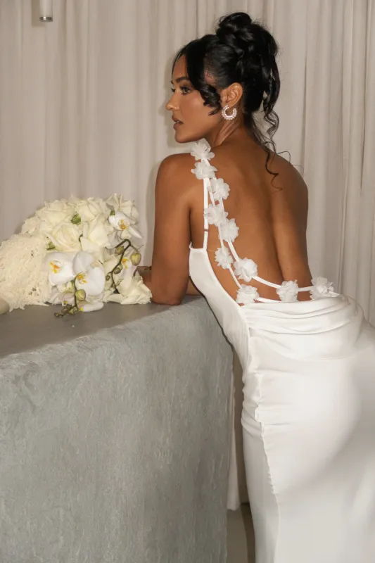 Ivory Down The Aisle Satin Gown sold by JLUXLABEL