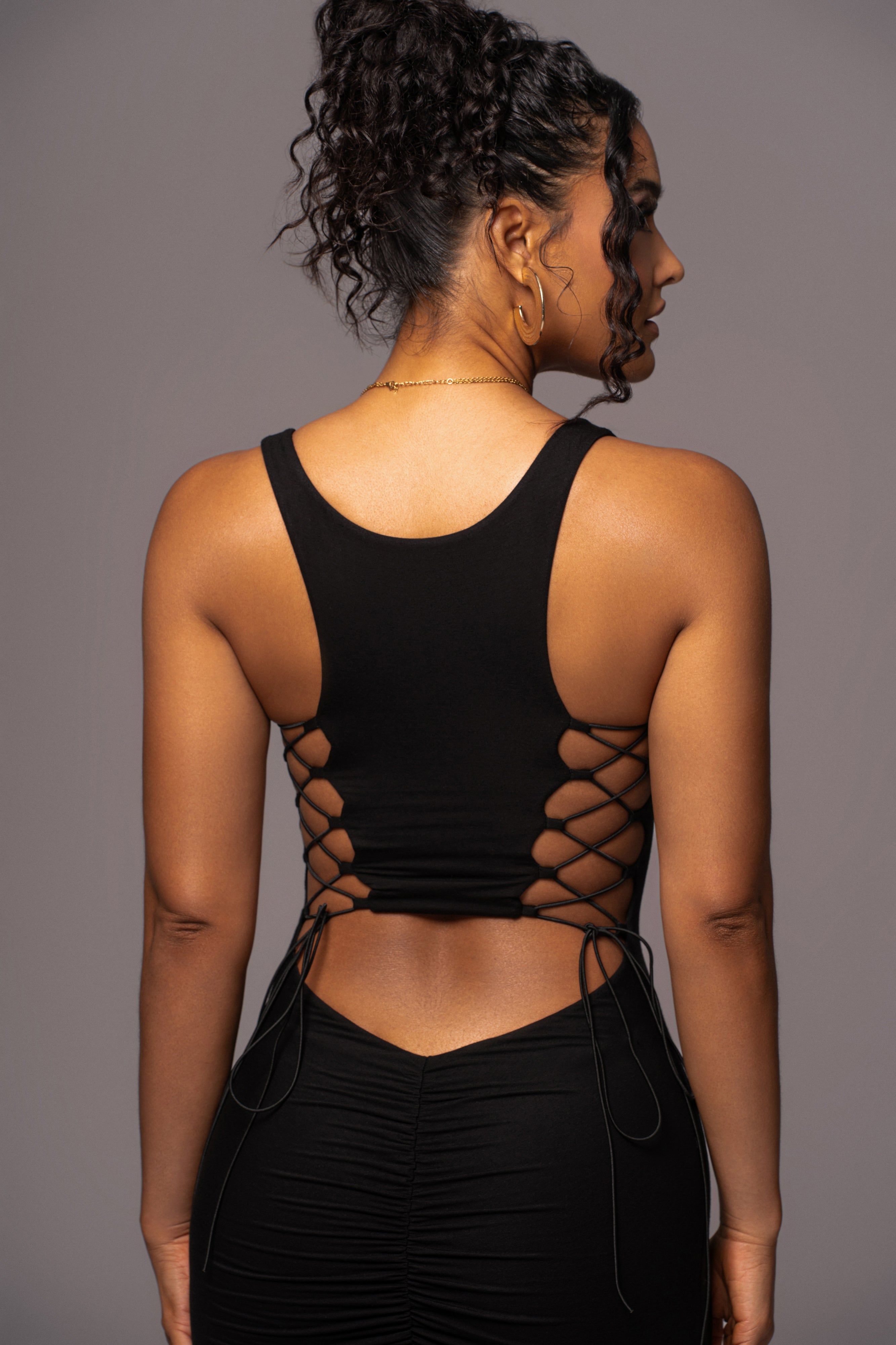 Black Late Nights Midi Dress sold by JLUXLABEL product image thumbnail 2