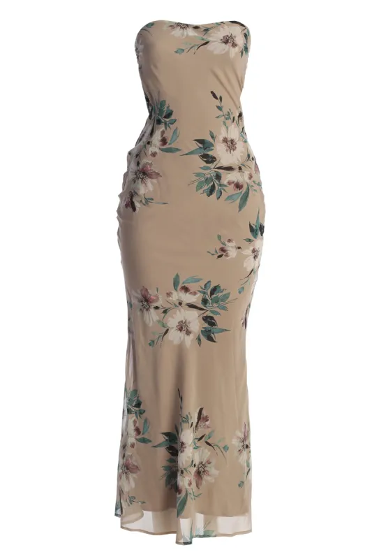 Purple Floral Break Free Strapless Maxi Dress sold by JLUXLABEL