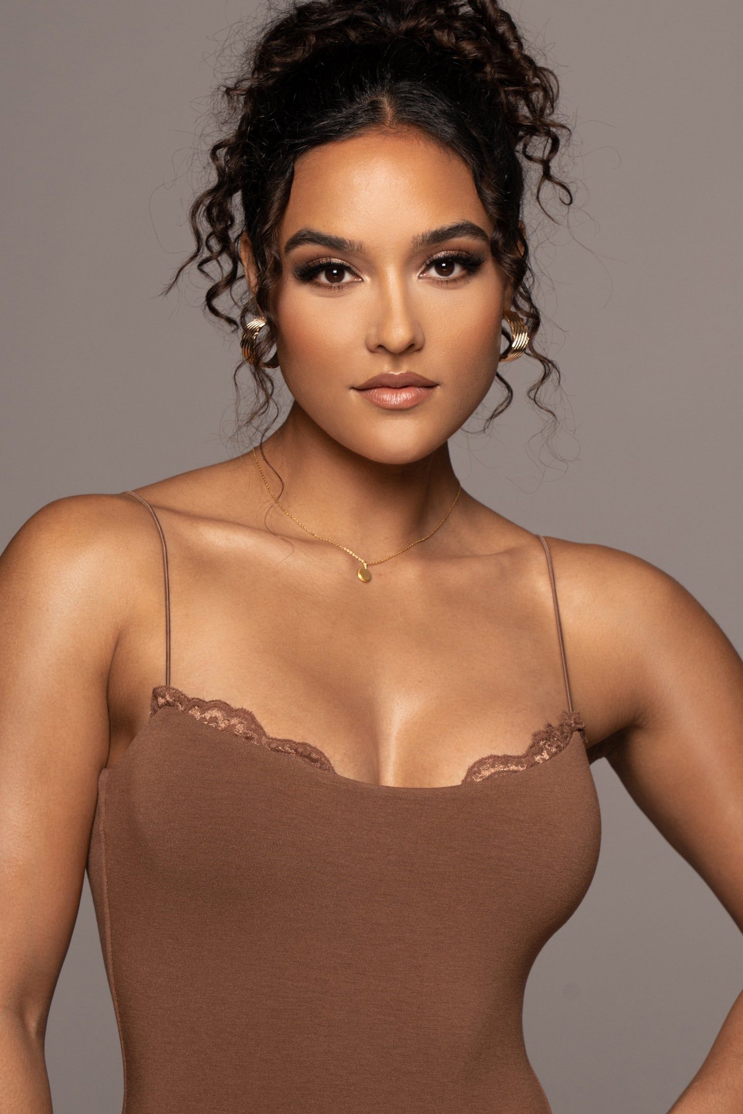 Pecan Colette Midi Dress sold by JLUXLABEL product image thumbnail 3