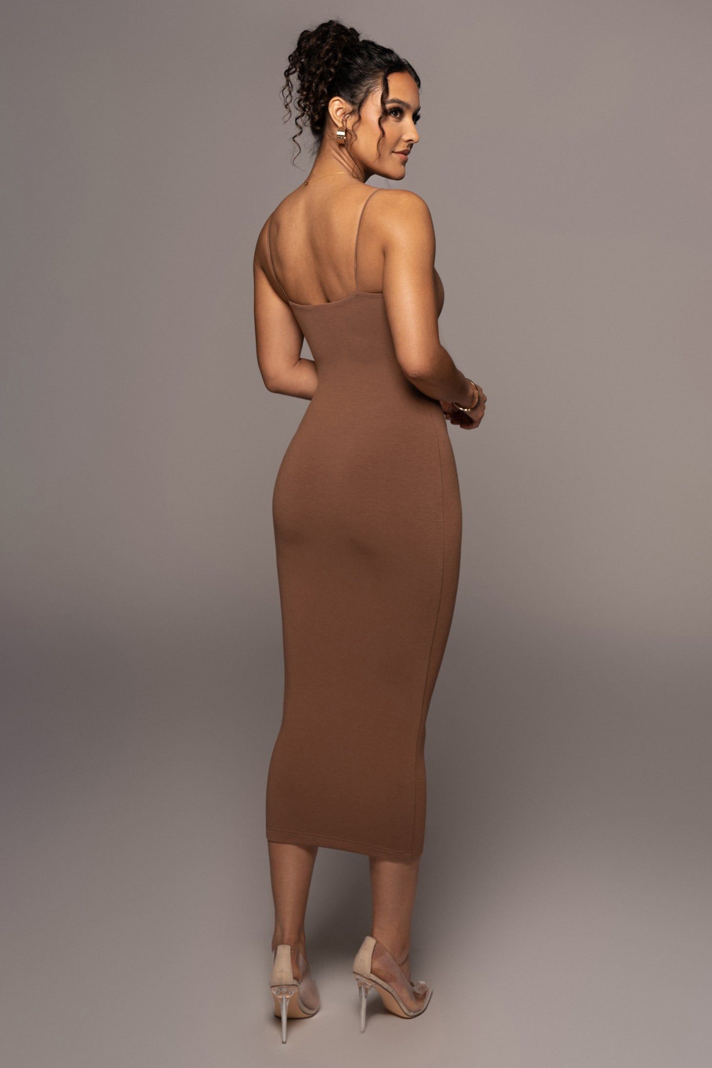 Pecan Colette Midi Dress sold by JLUXLABEL product image thumbnail 6