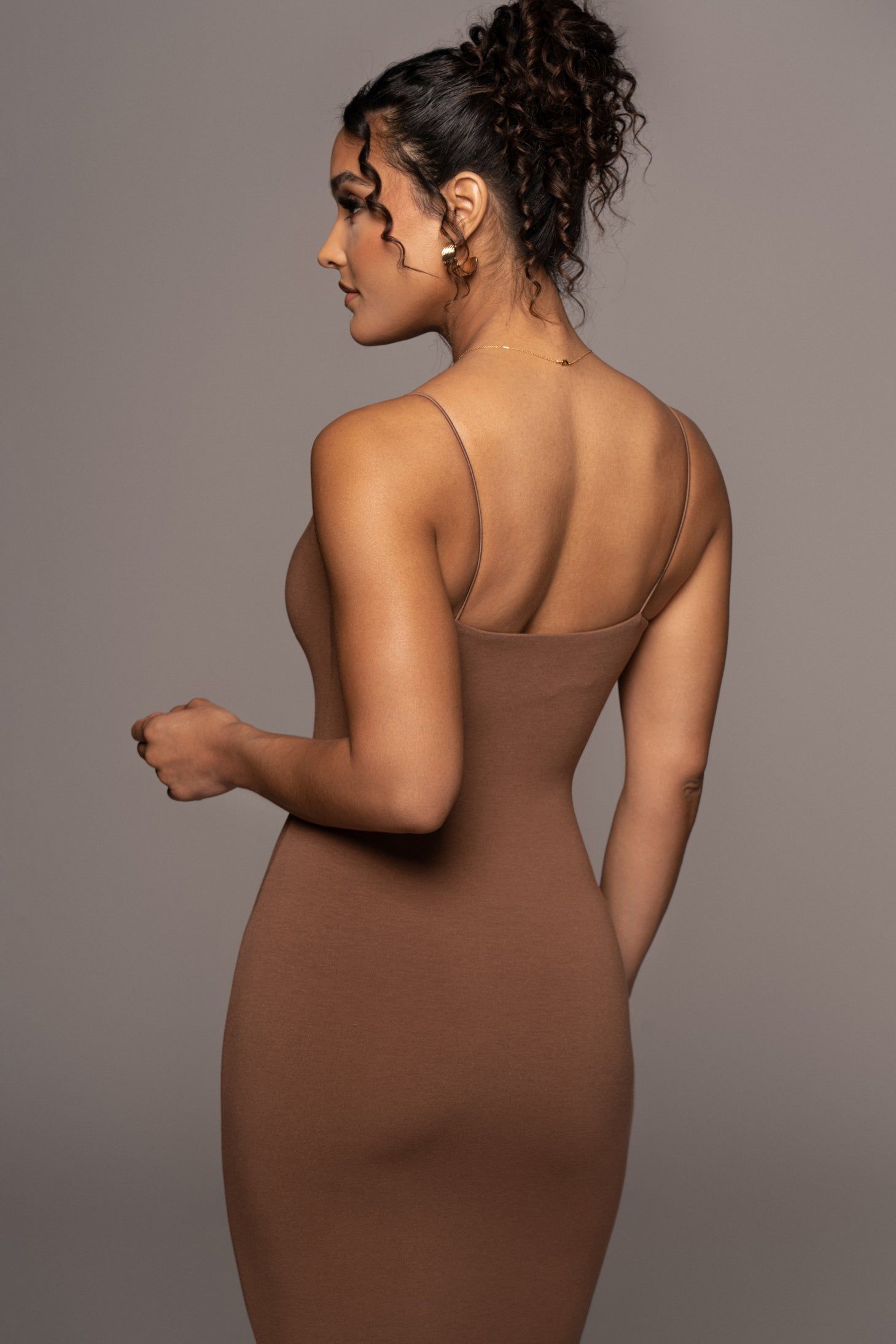 Pecan Colette Midi Dress sold by JLUXLABEL product image thumbnail 7