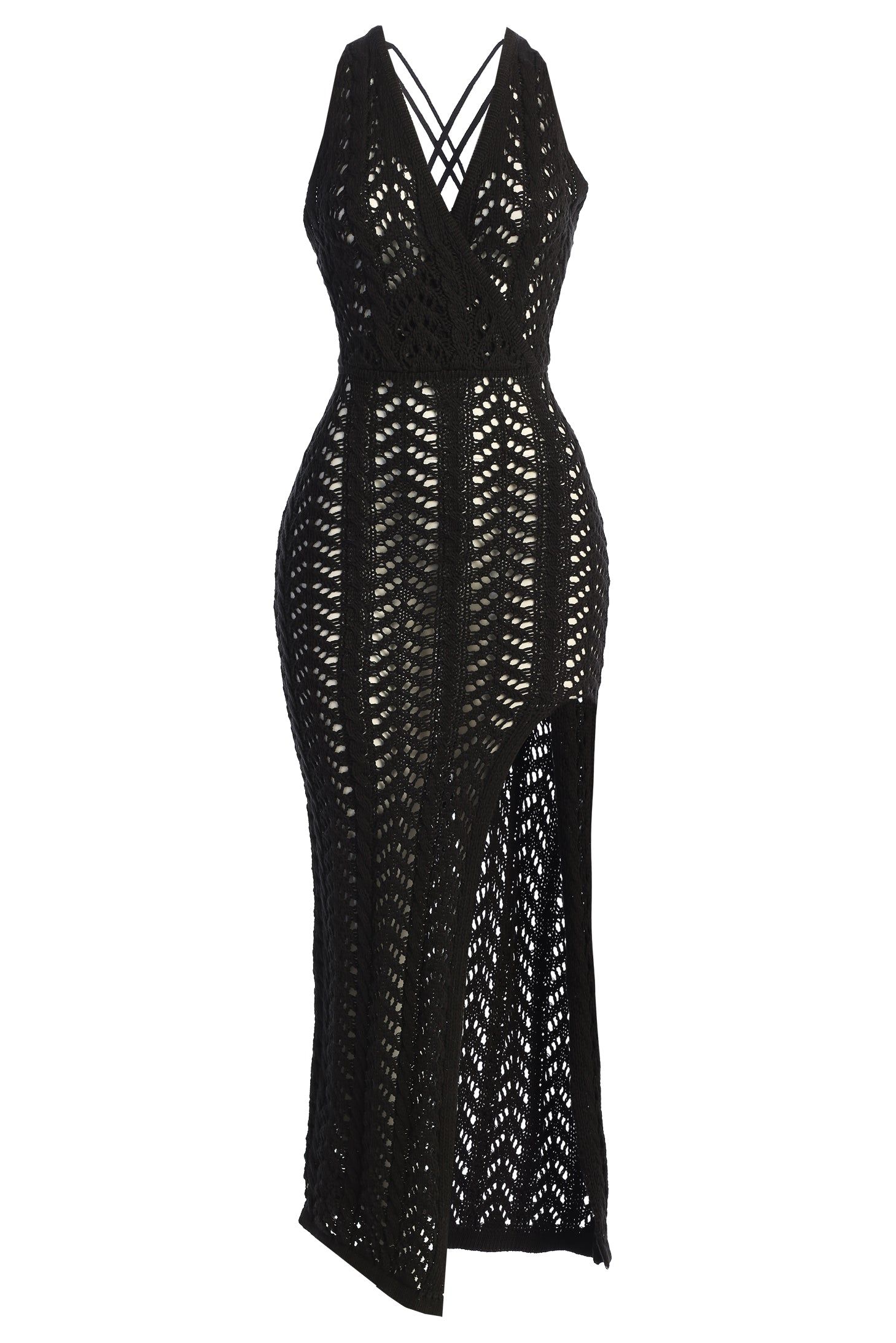 Noir Melyka Crochet Maxi Dress sold by JLUXLABEL product image thumbnail 2