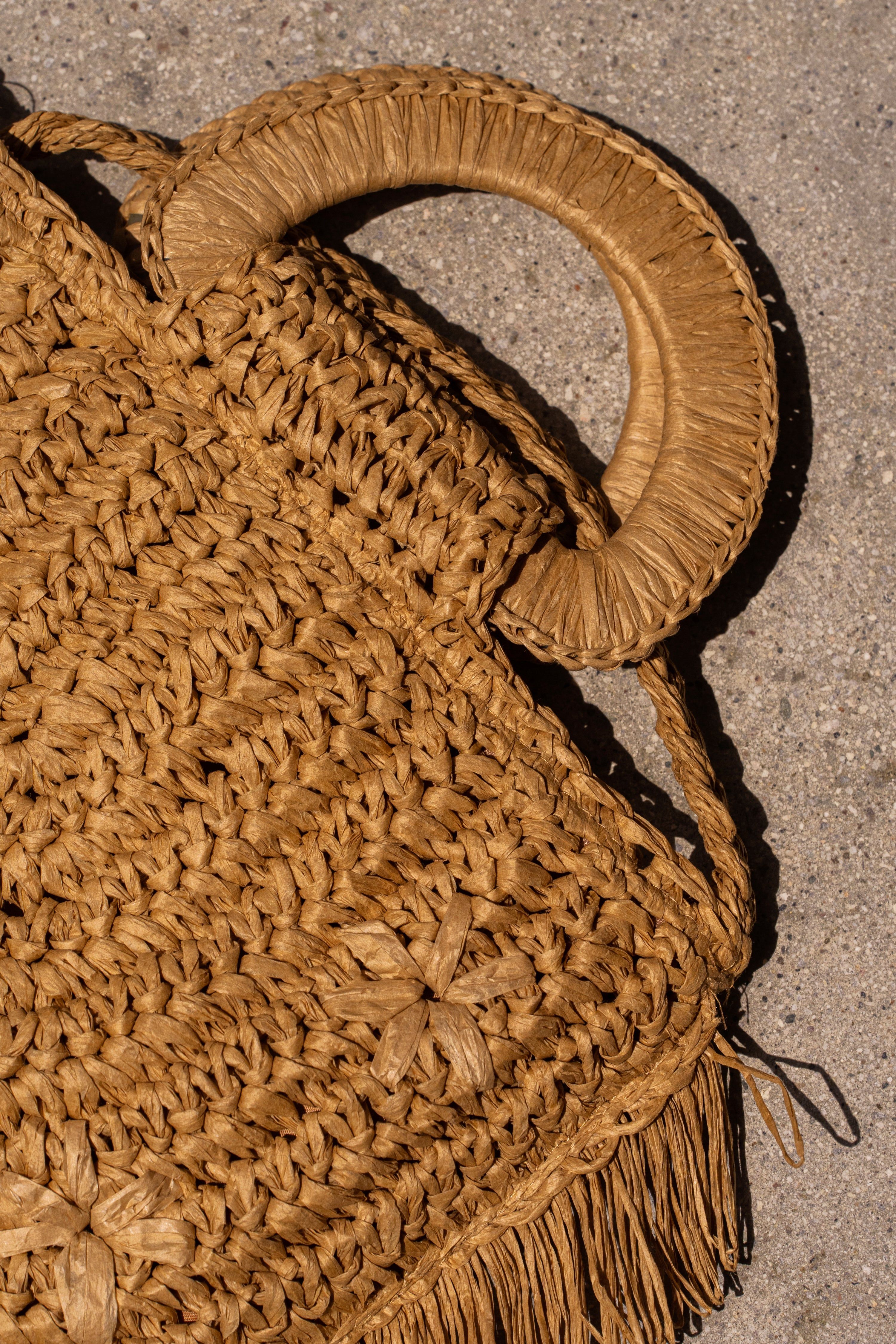 Tan Sun's Out Woven Handbag sold by JLUXLABEL product image thumbnail 6