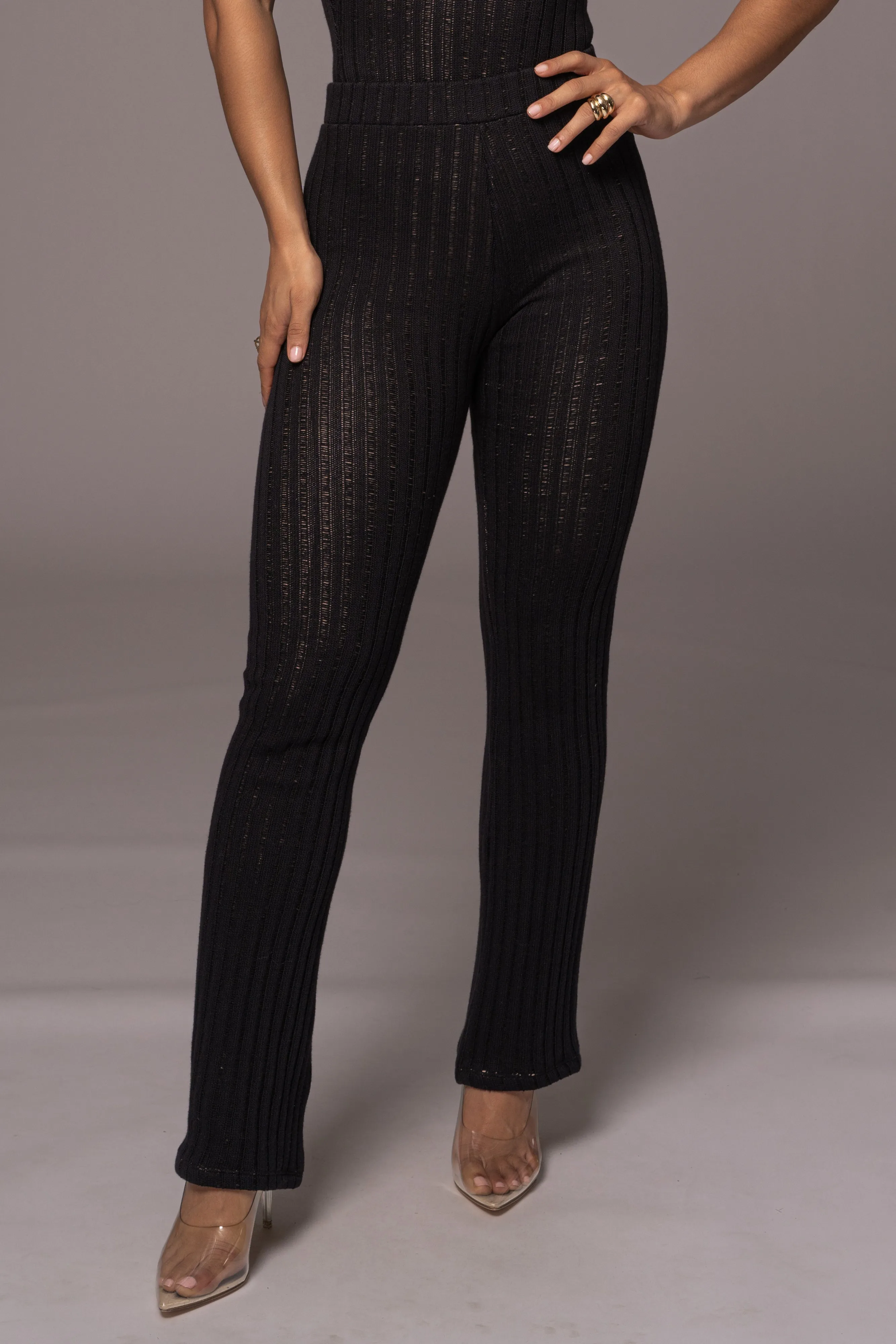 Black Better Together Ribbed Pants sold by JLUXLABEL product image thumbnail 4