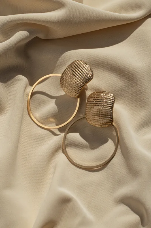 Gold Nora Dangle Earrings sold by JLUXLABEL