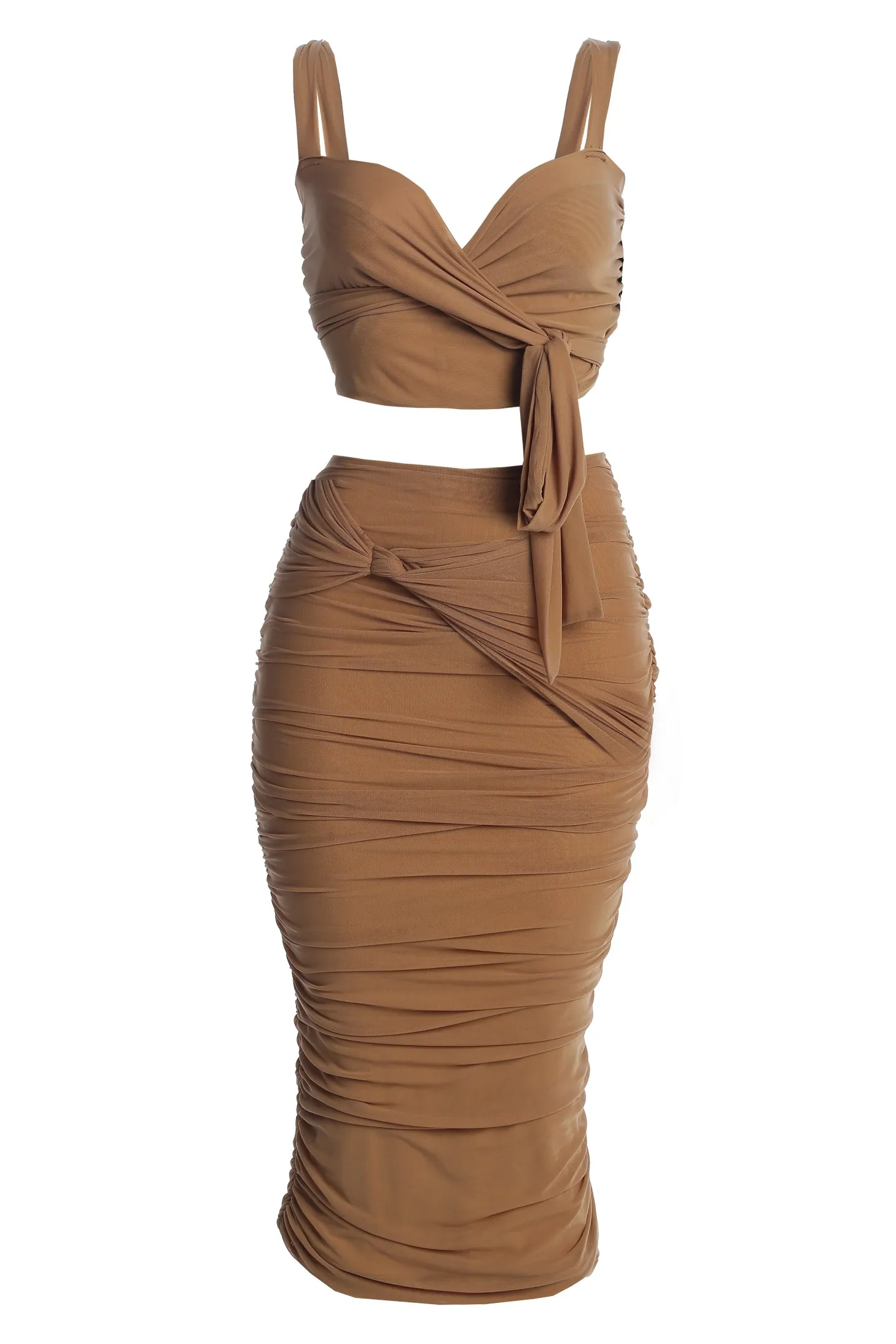 Pecan Extend Your Stay Skirt Set sold by JLUXLABEL product image thumbnail 2