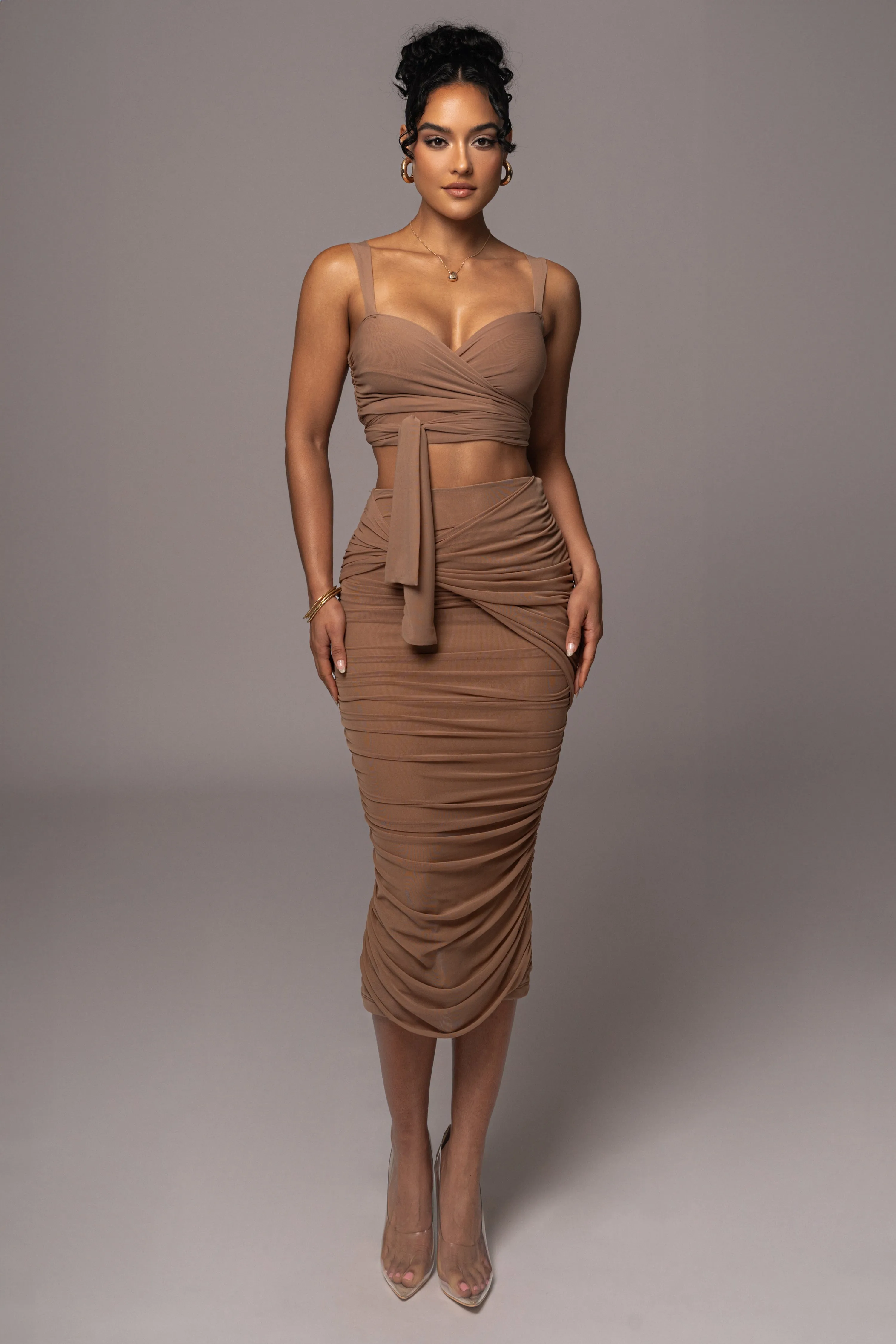 Pecan Extend Your Stay Skirt Set sold by JLUXLABEL product image thumbnail 5