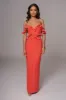 Coral Brighter Days Linen Maxi Dress sold by JLUXLABEL