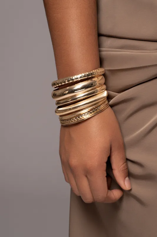 Gold Vianne Bracelet Set sold by JLUXLABEL