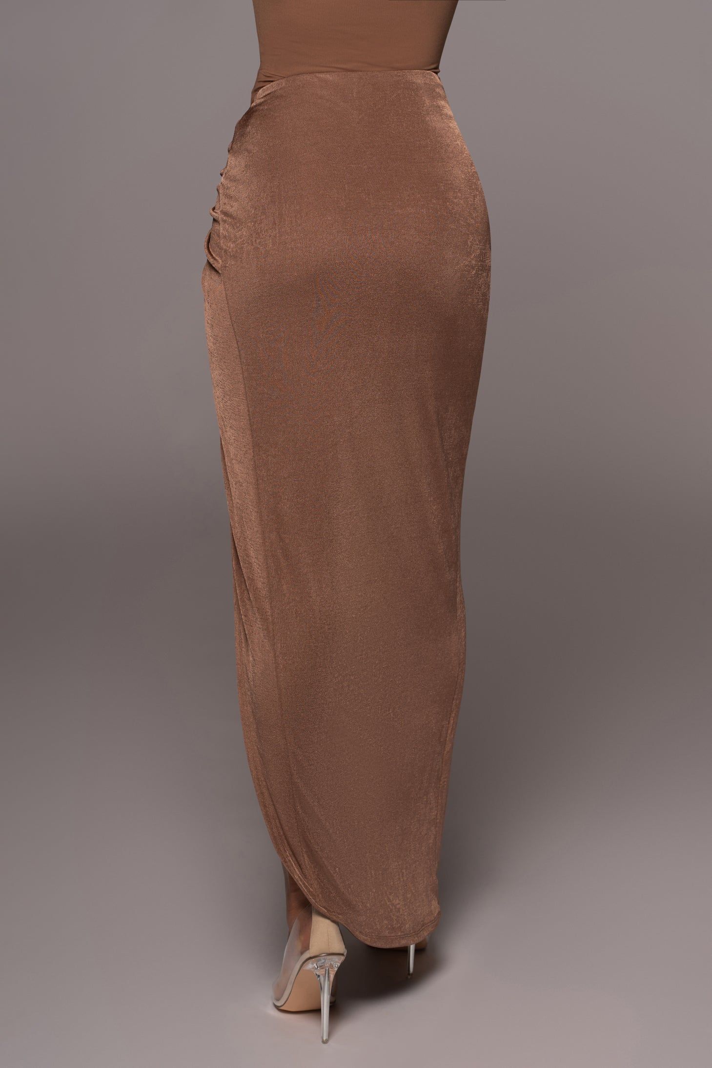 Chocolate Kimora Slinky Skirt sold by JLUXLABEL product image thumbnail 8