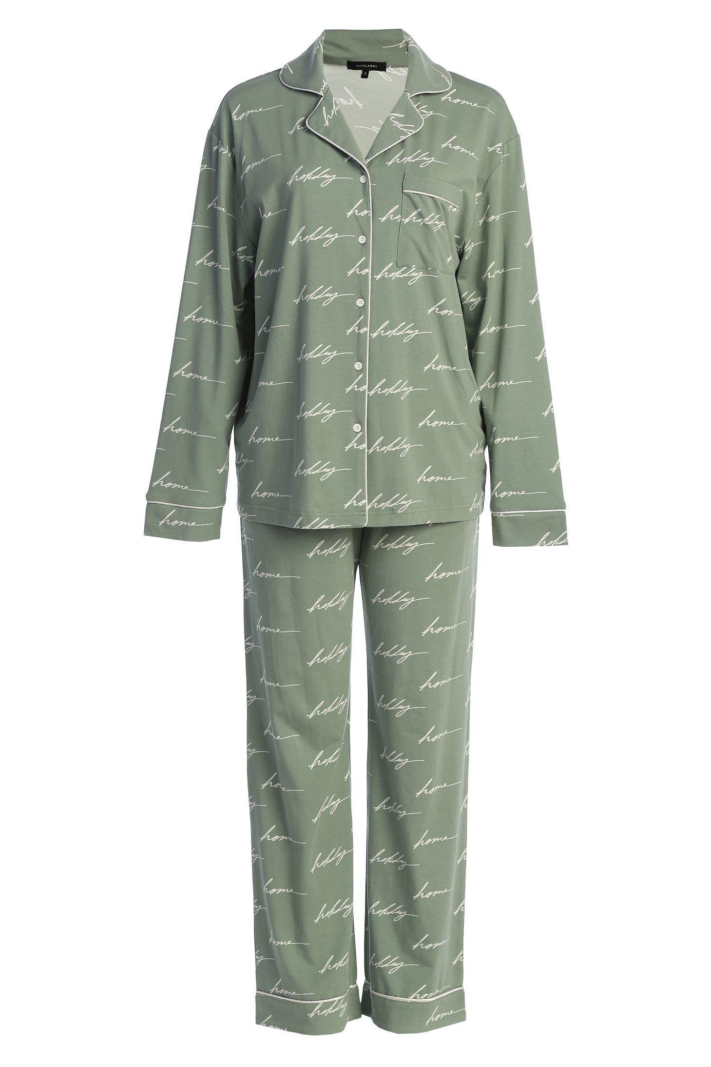 Sage Home For The Holidays Adult Pajama Set sold by JLUXLABEL product image thumbnail 2