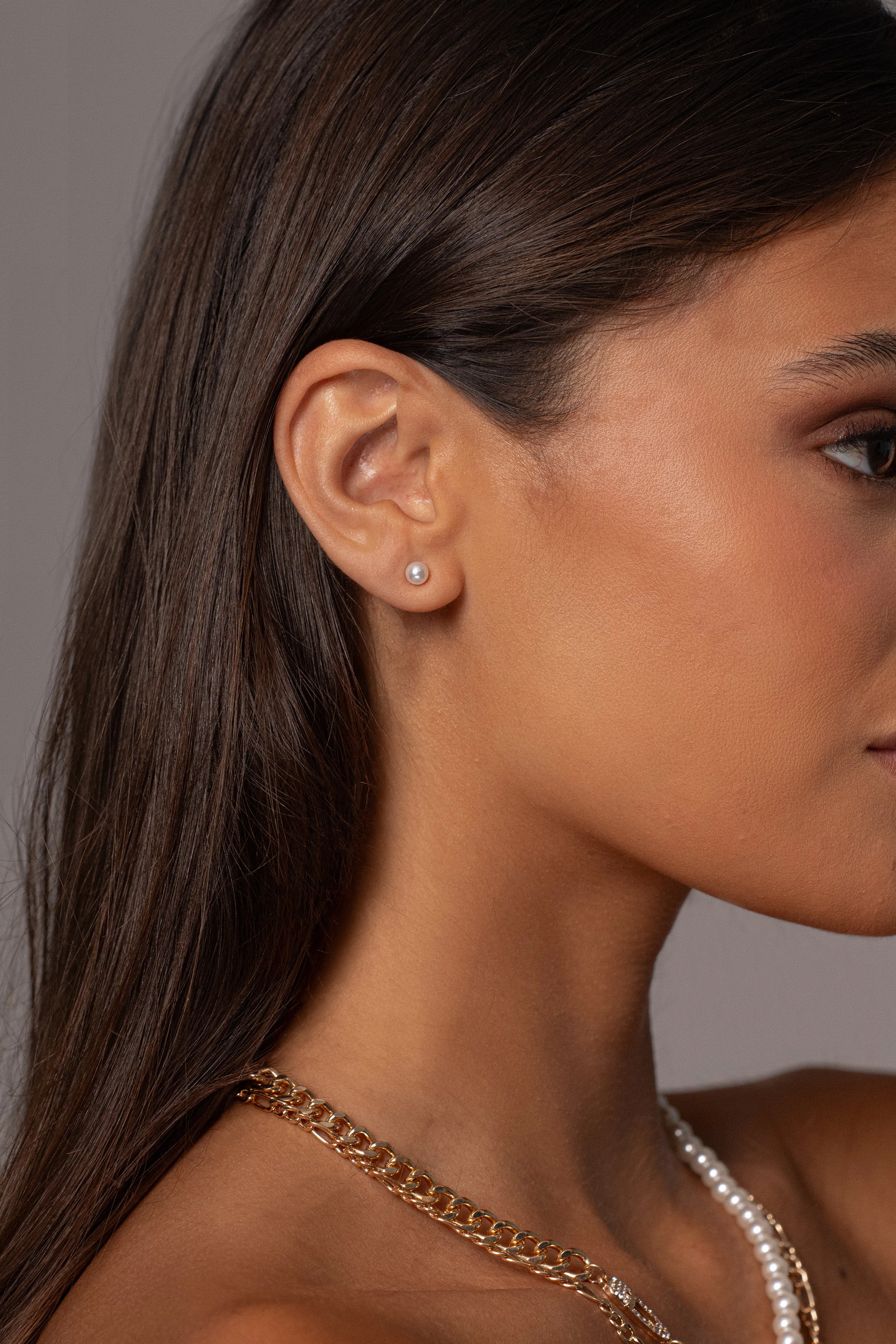Gold Pearl Layered Necklace Set sold by JLUXLABEL product image thumbnail 3