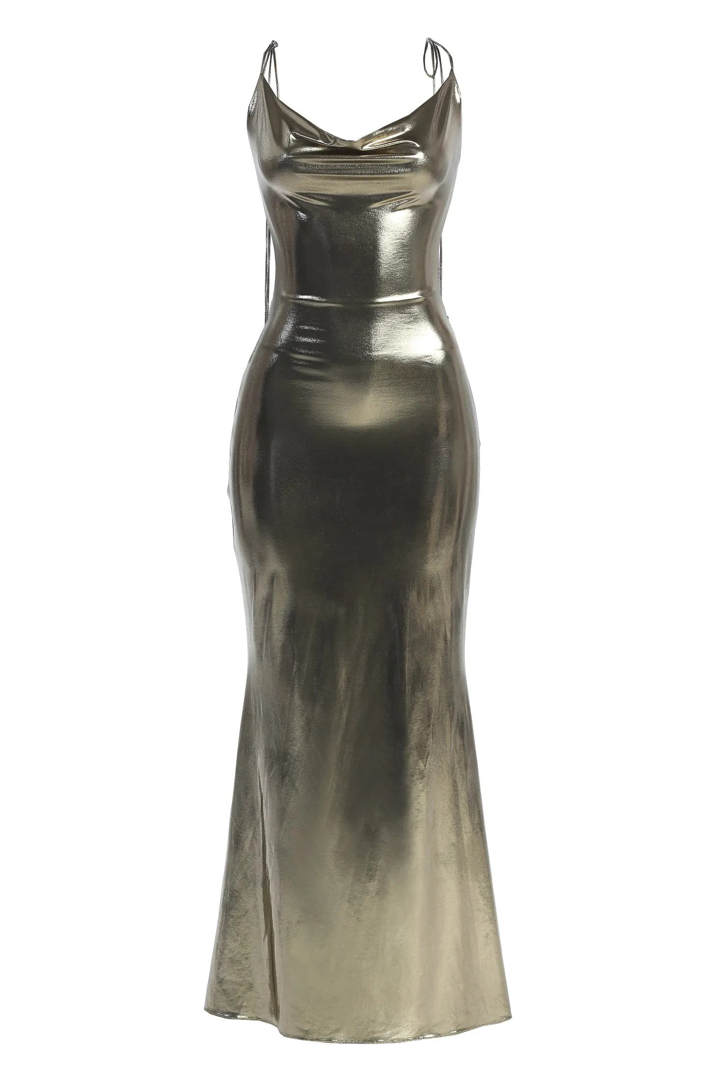 Light Gold Heart of Gold Maxi Dress sold by JLUXLABEL product image thumbnail 3