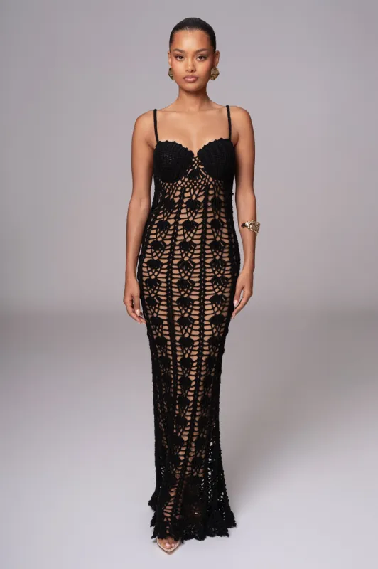 Black Odyssey Maxi Dress sold by JLUXLABEL