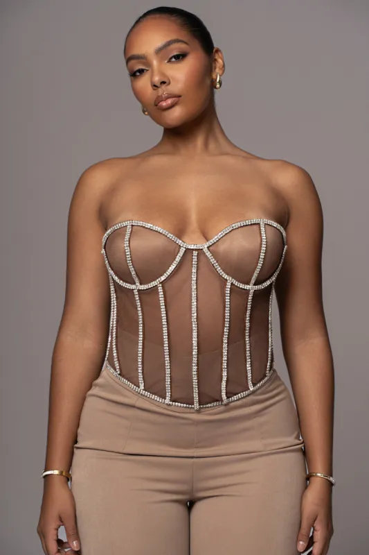 Dark Limited Edition Rhinestone Crystal Corset sold by JLUXLABEL