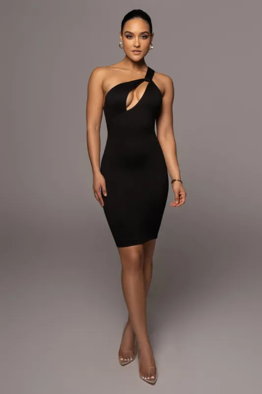 Black Joanna Keyhole Dress sold by JLUXLABEL