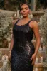 Black Sparkling Moments Sequin Maxi Dress sold by JLUXLABEL