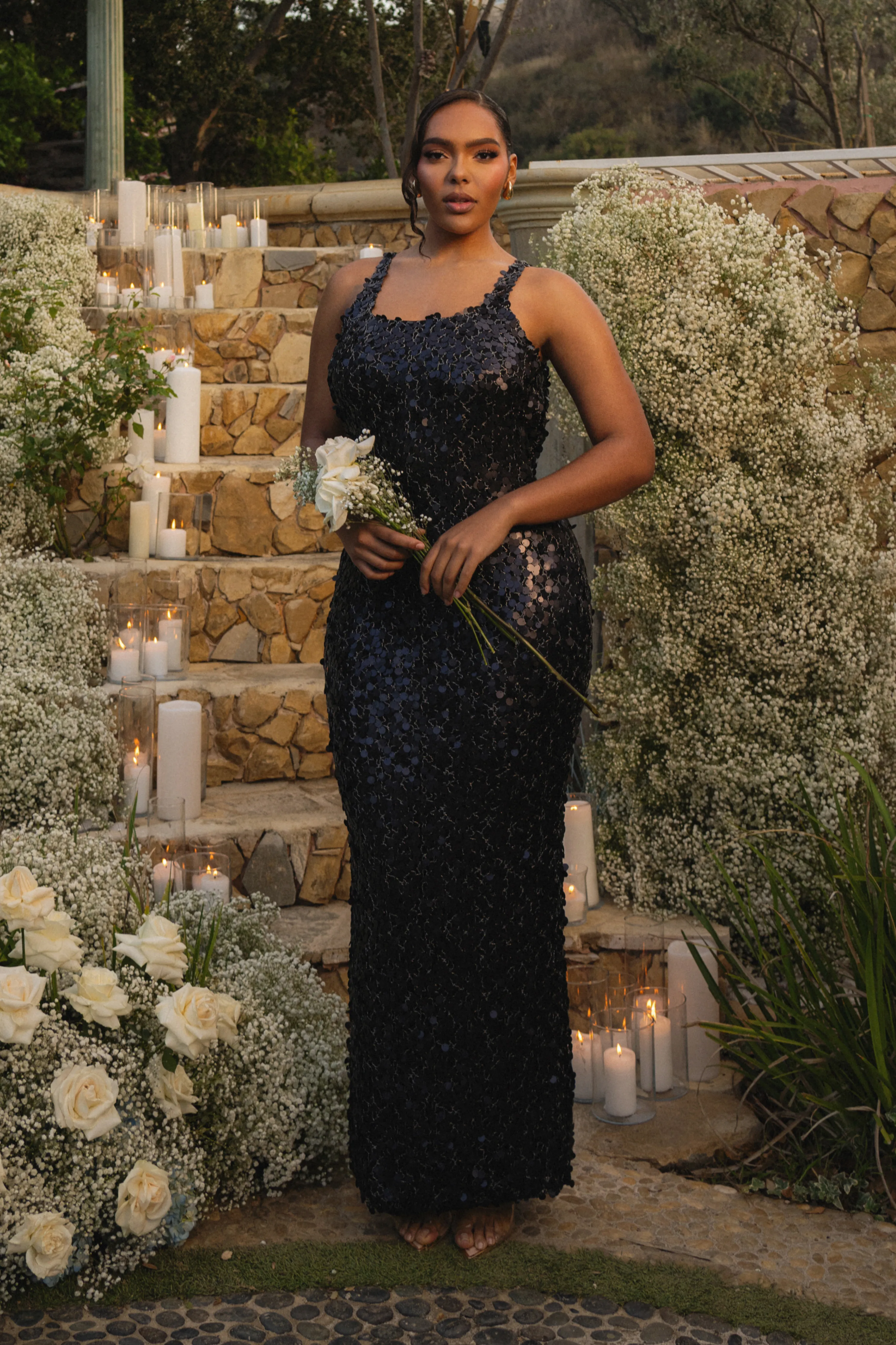 Black Sparkling Moments Sequin Maxi Dress sold by JLUXLABEL product image thumbnail 5