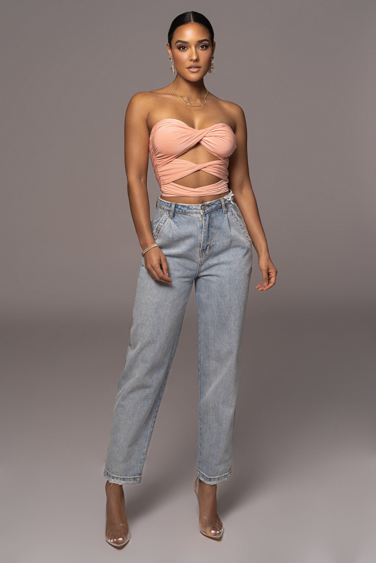 Peach New Heights Top sold by JLUXLABEL product image thumbnail 2