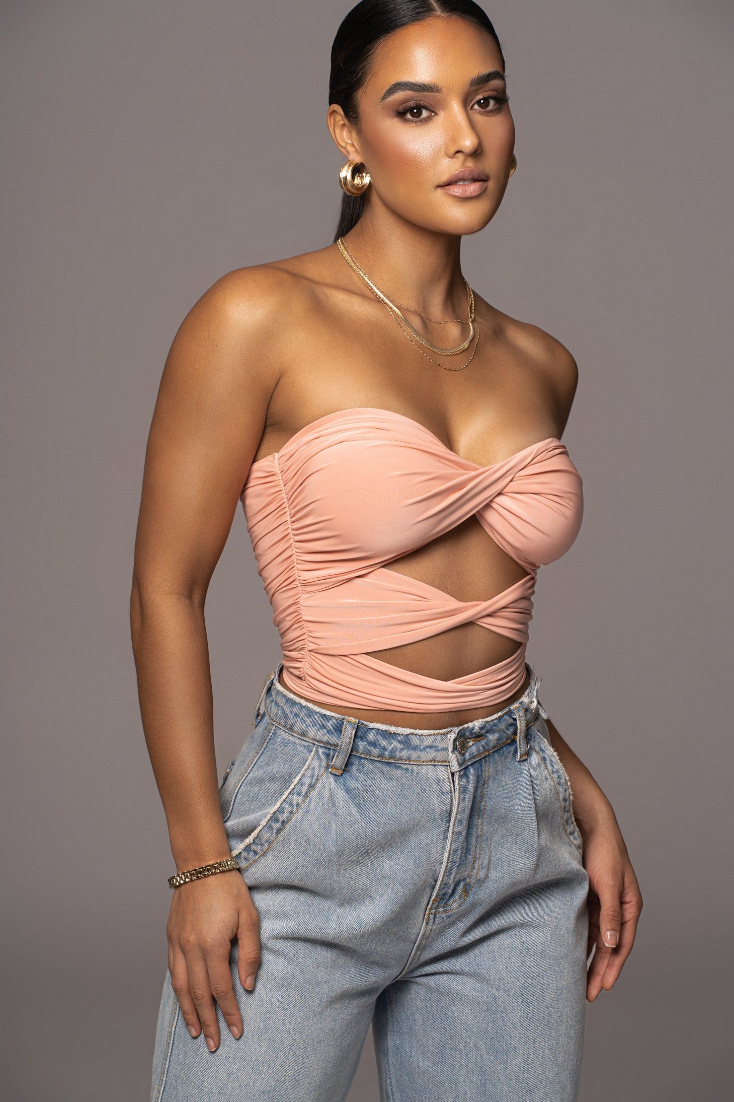 Peach New Heights Top sold by JLUXLABEL