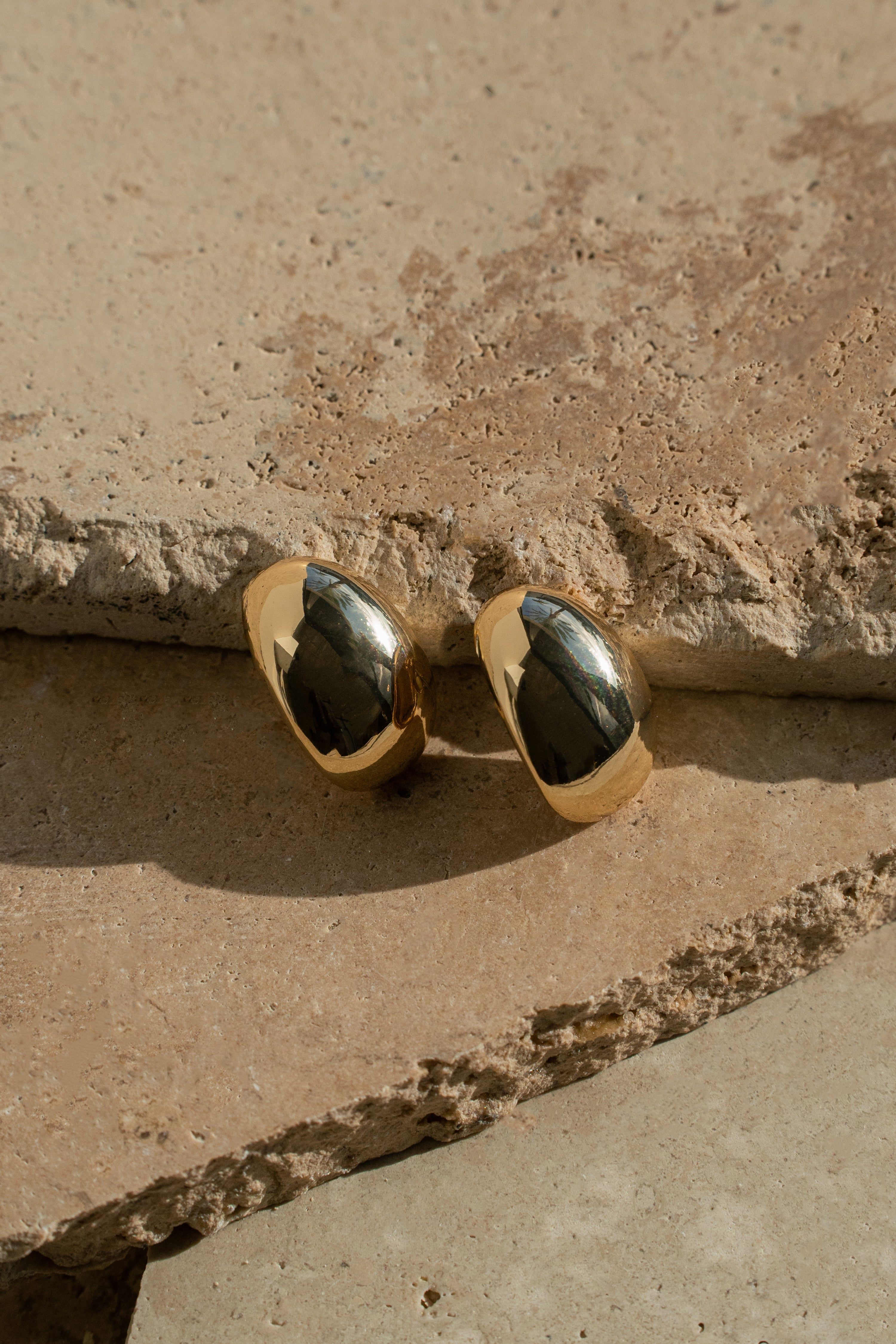 Gold Brie Earrings sold by JLUXLABEL