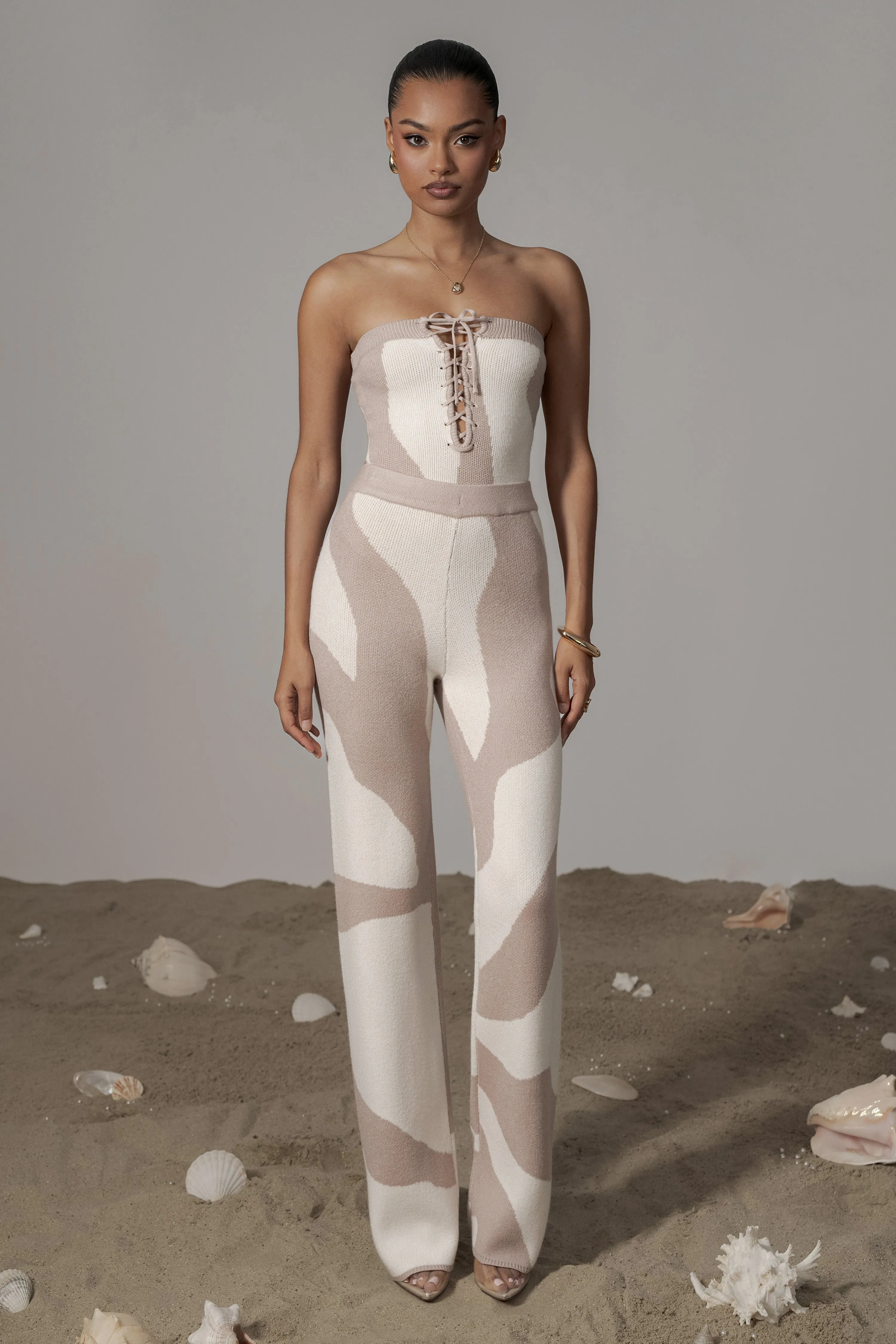 Beige Abstract Tiarra Pants sold by JLUXLABEL product image thumbnail 5