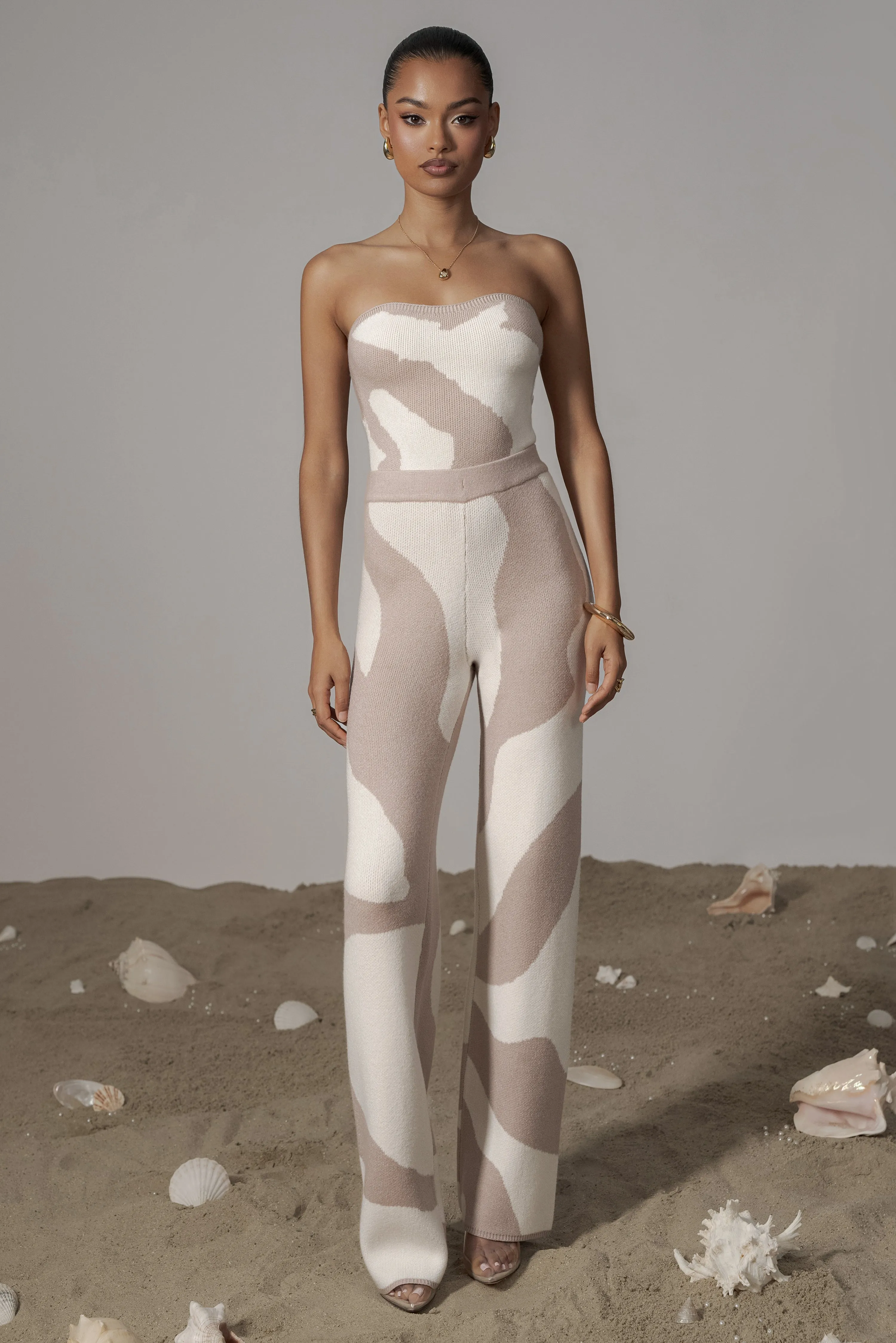 Beige Abstract Tiarra Pants sold by JLUXLABEL product image thumbnail 4