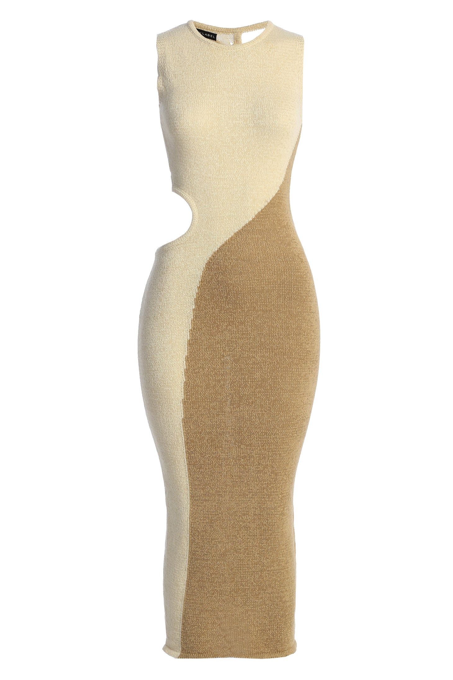 Beige Opposites Attract Midi Dress sold by JLUXLABEL product image thumbnail 2