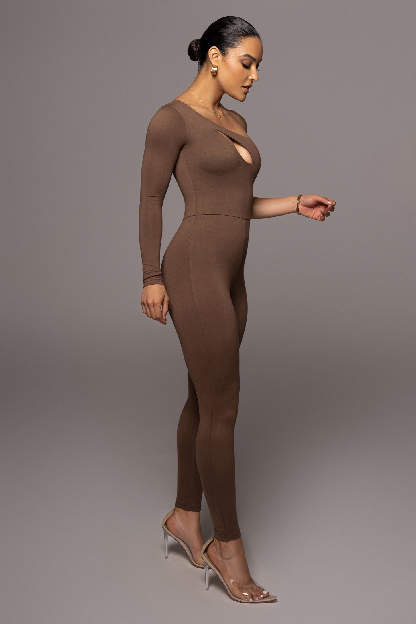 Chocolate Saika Keyhole Jumpsuit sold by JLUXLABEL product image thumbnail 11