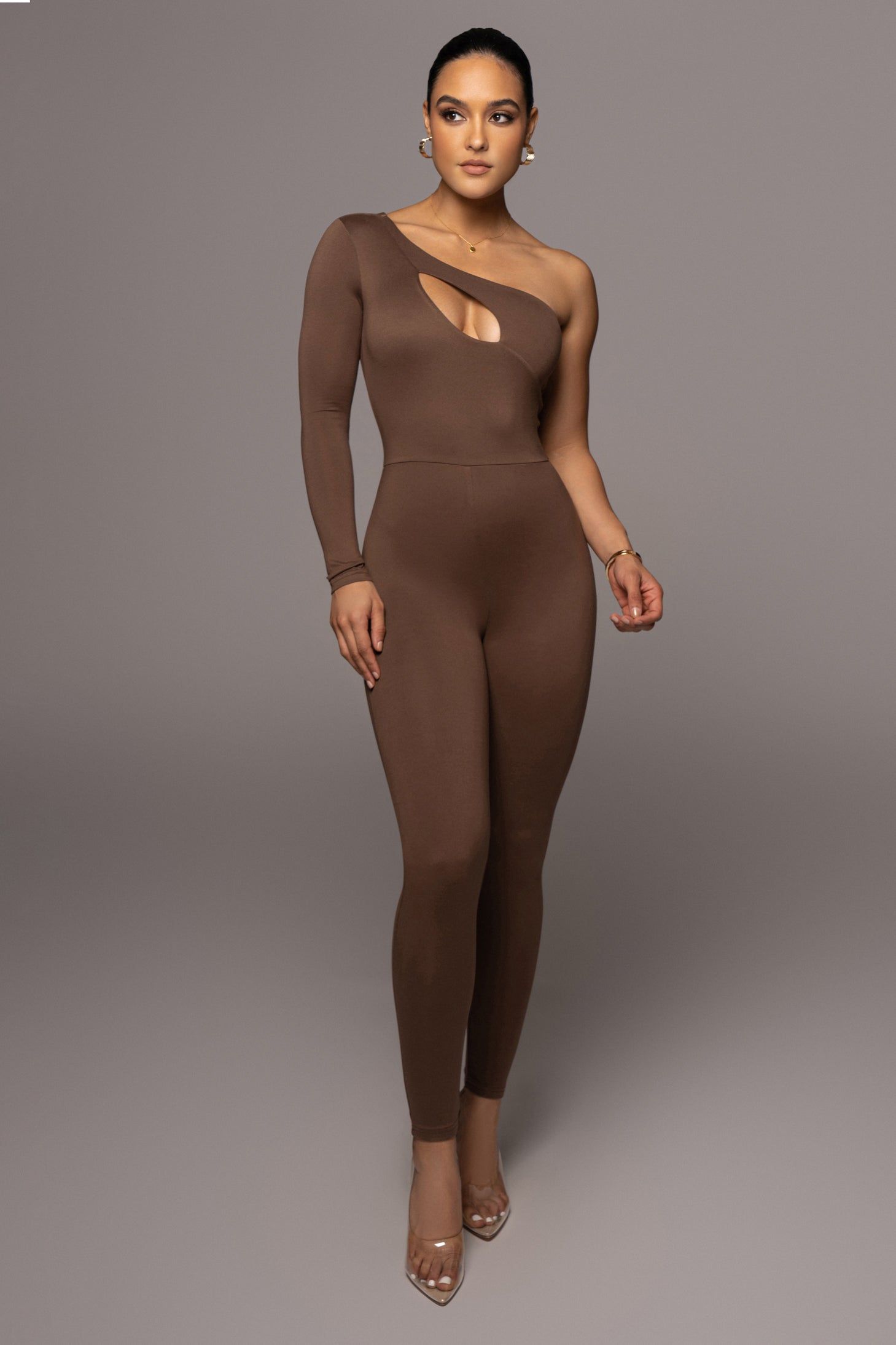 Chocolate Saika Keyhole Jumpsuit sold by JLUXLABEL product image thumbnail 9