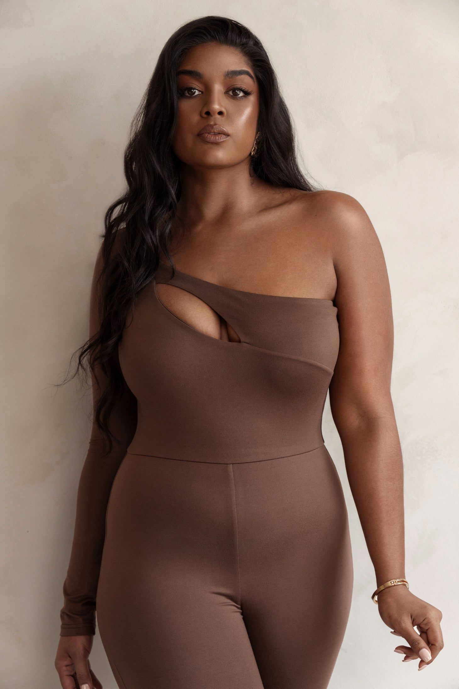Chocolate Saika Keyhole Jumpsuit sold by JLUXLABEL product image thumbnail 4