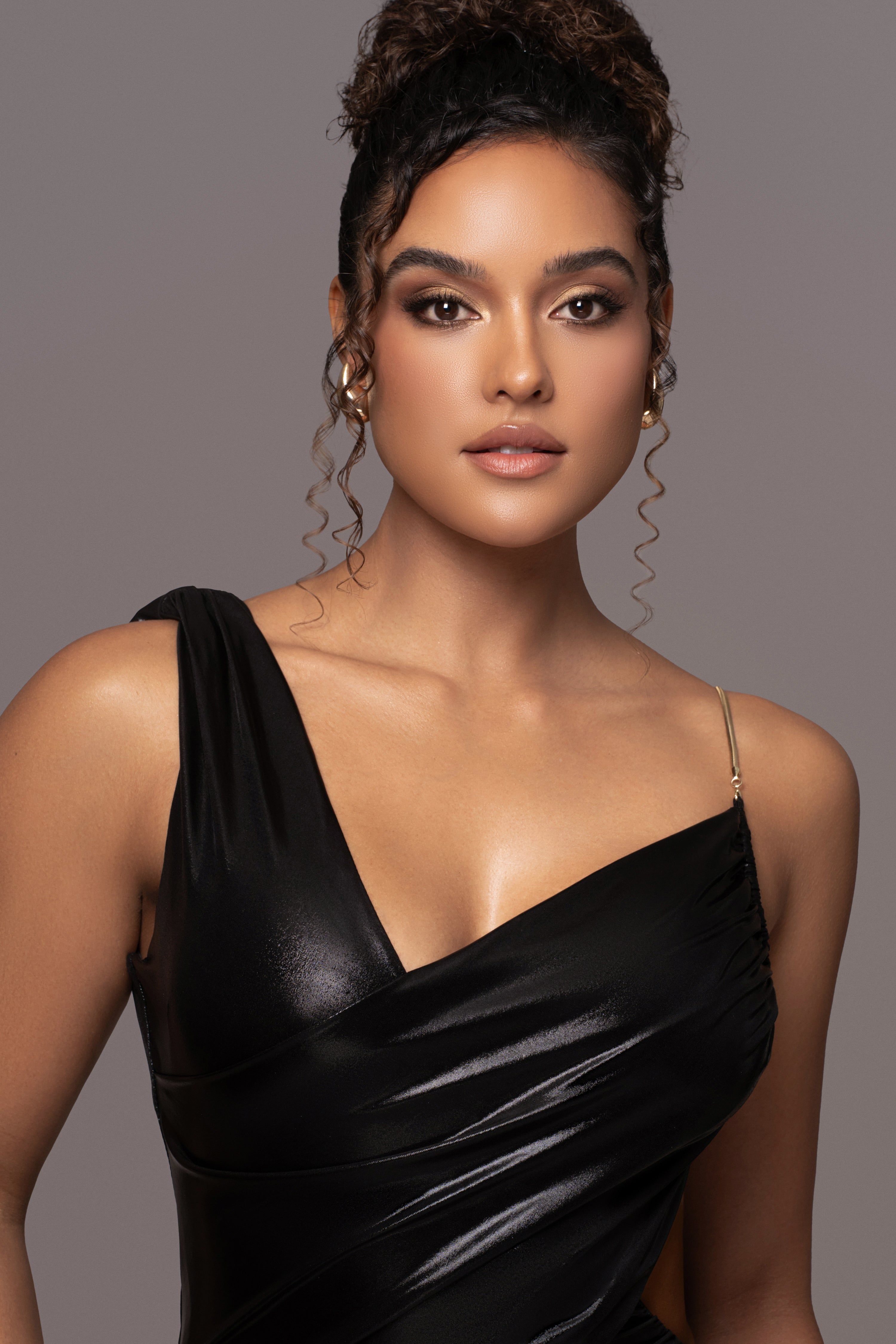 Black Metallic Belle Maxi Dress sold by JLUXLABEL product image thumbnail 4