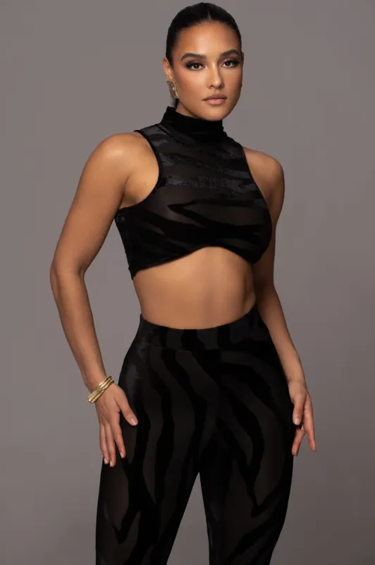 Noir Never Phased Crop Top sold by JLUXLABEL