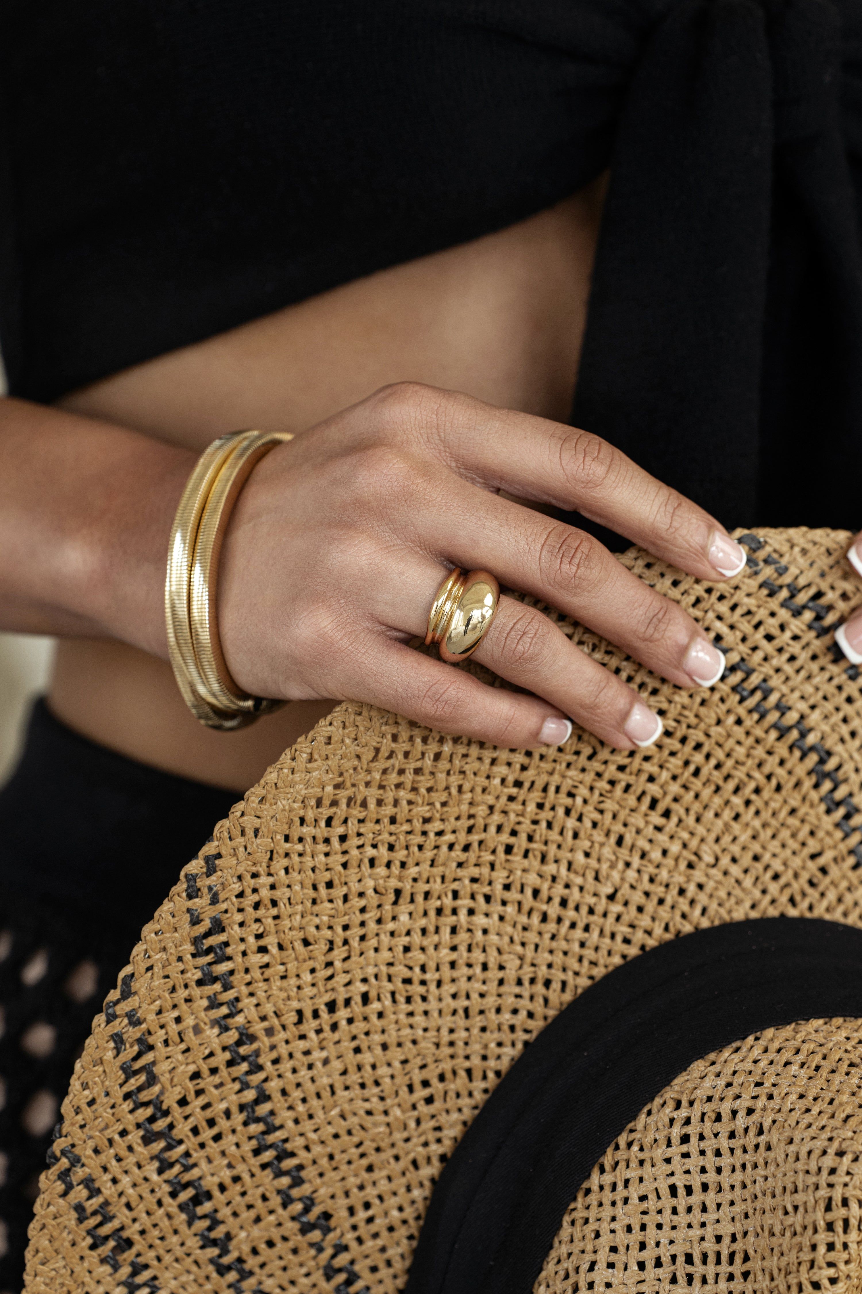 Gold Ember Dome Ring sold by JLUXLABEL