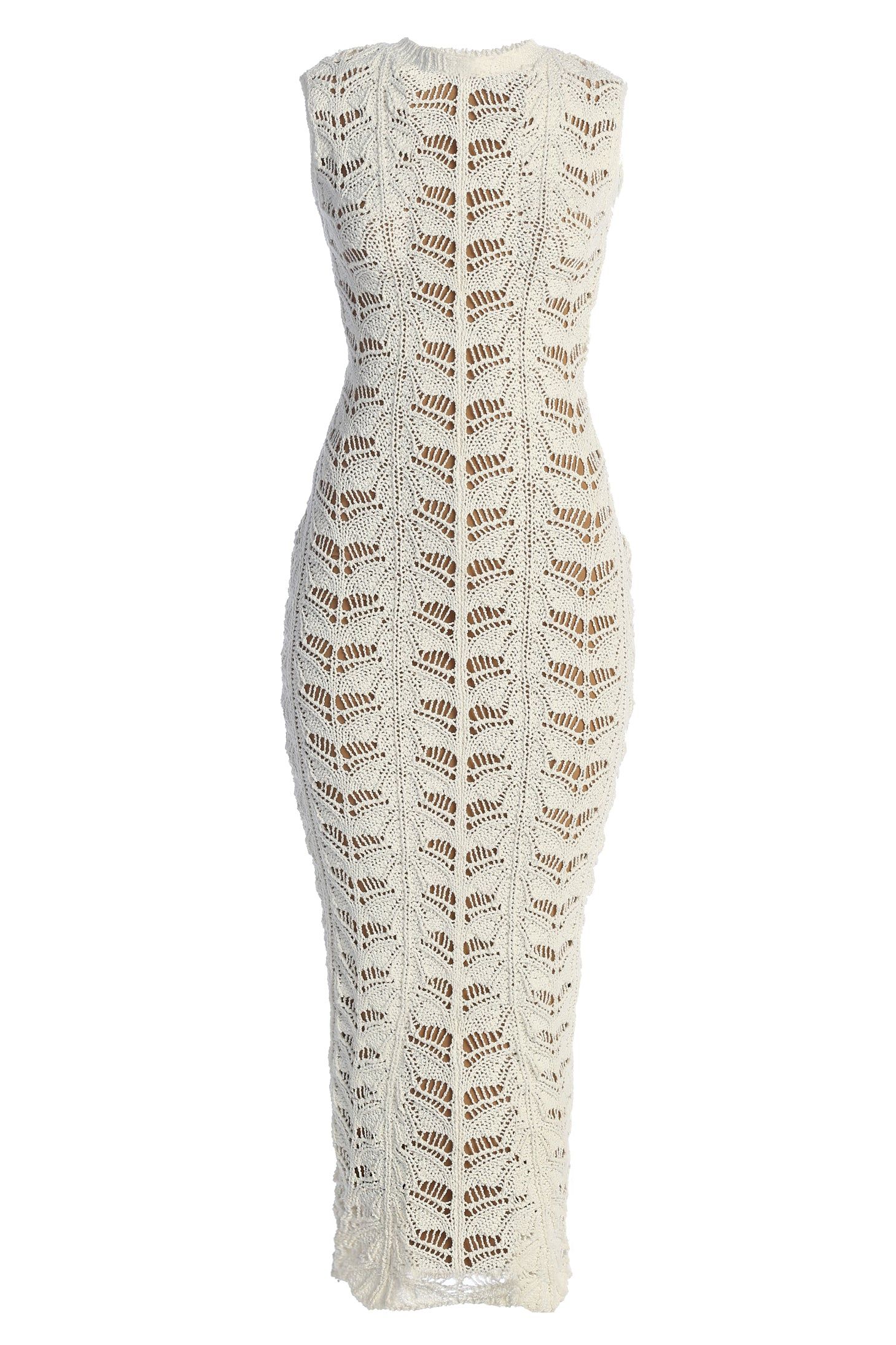 White Mykonos Crochet Midi Dress sold by JLUXLABEL product image thumbnail 2