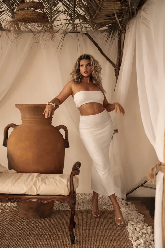 White Into You 2-Piece Skirt Set sold by JLUXLABEL